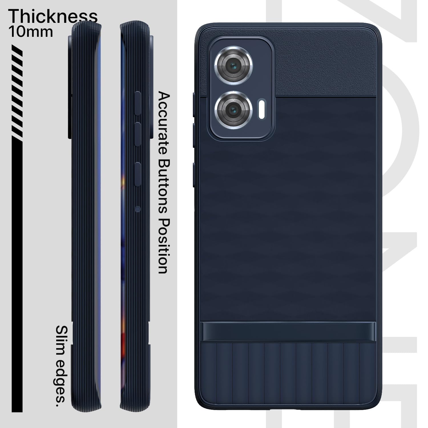 Pikkme Motorola Moto Edge 50 Fusion 5G Gencase Back Cover (Blue)