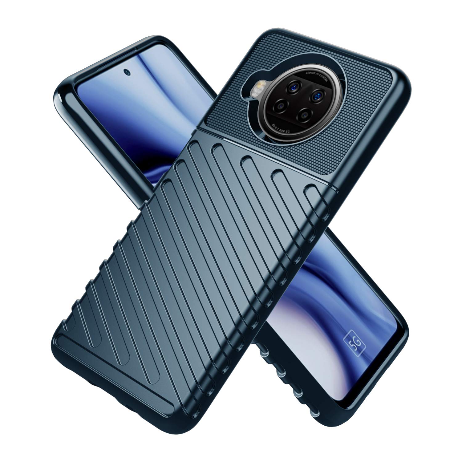 Pikkme blue Matte back cover for Mi 10i