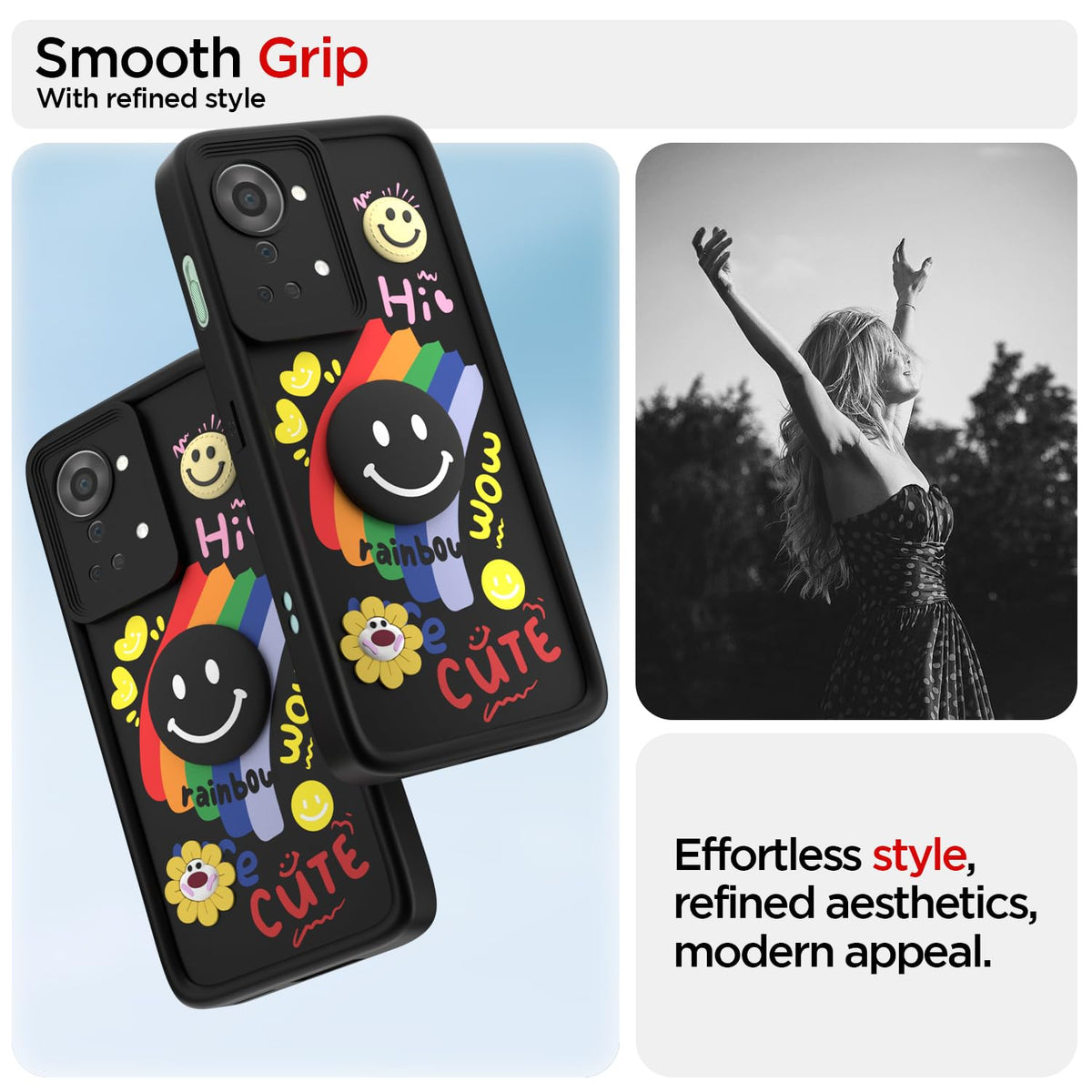 OnePlus Nord 2T 5G phone cover in black by Pikkme – photo 2