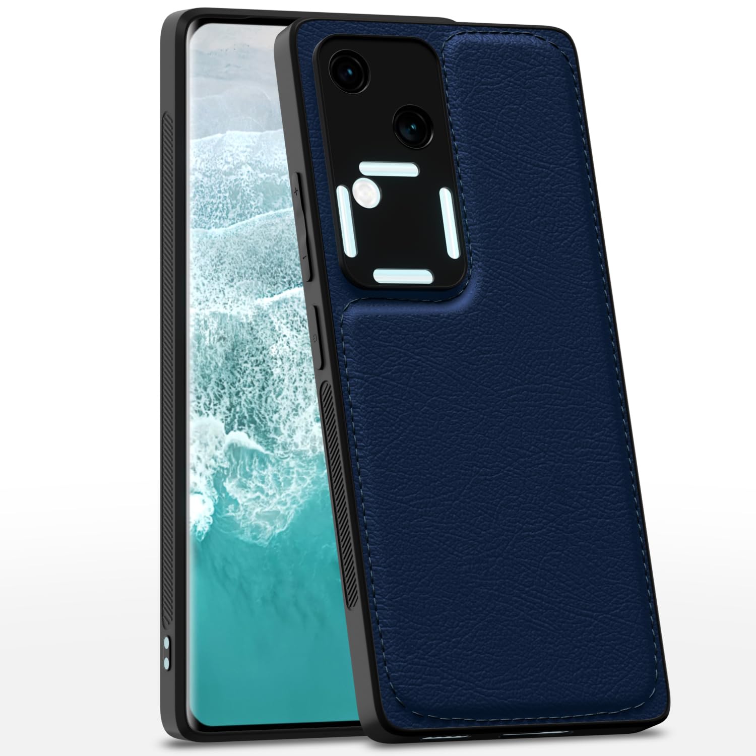 Vivo V30 / V30 Pro 5G Leather Back Cover – Blue