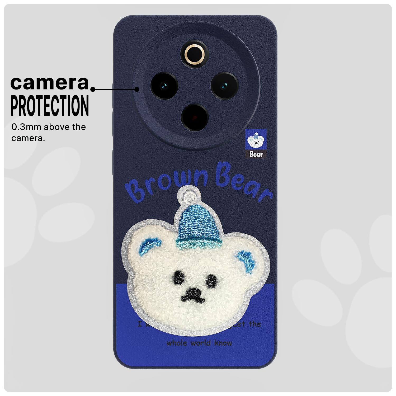 Vivo T4/iQOO Z10 5G Plush Patch mobile cover in blue by Pikkme – photo 6