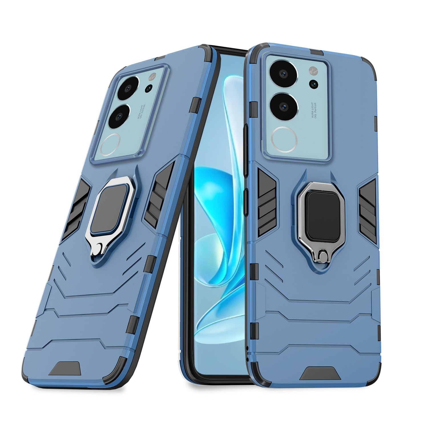 Vivo V29/V29 Pro 5G D5 Tough Armor mobile cover in blue by Pikkme