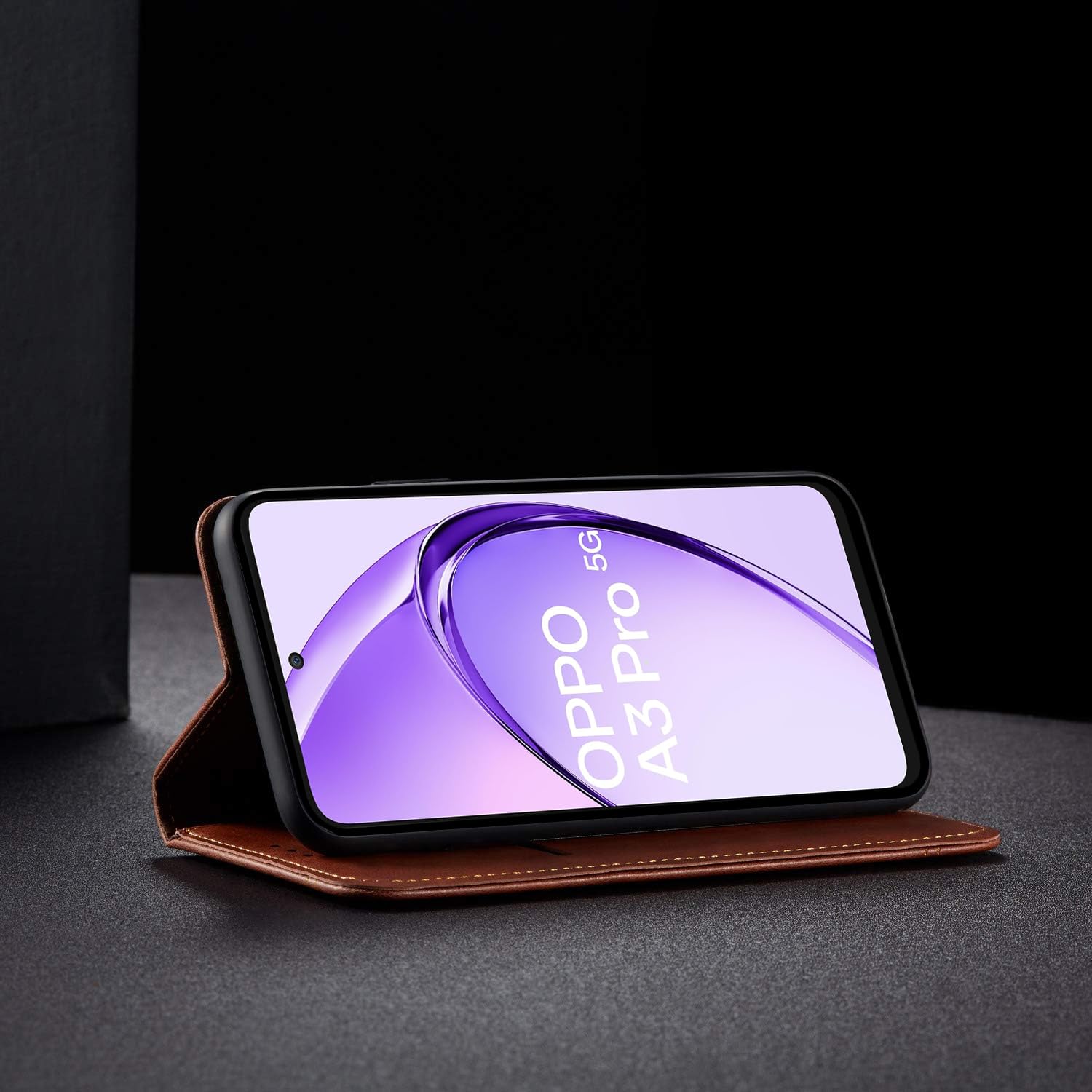Pikkme Oppo A3 Pro 5G brown flip case – photo 5