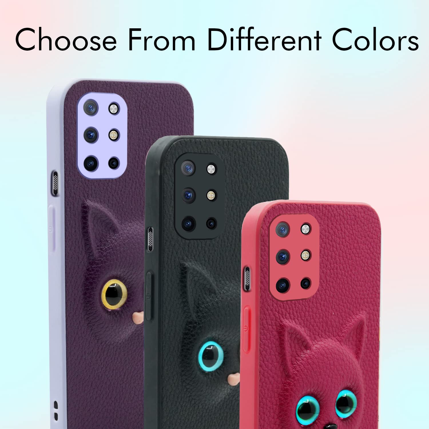 Pikkme Oneplus 8T Kitty Back Cover (Purple)
