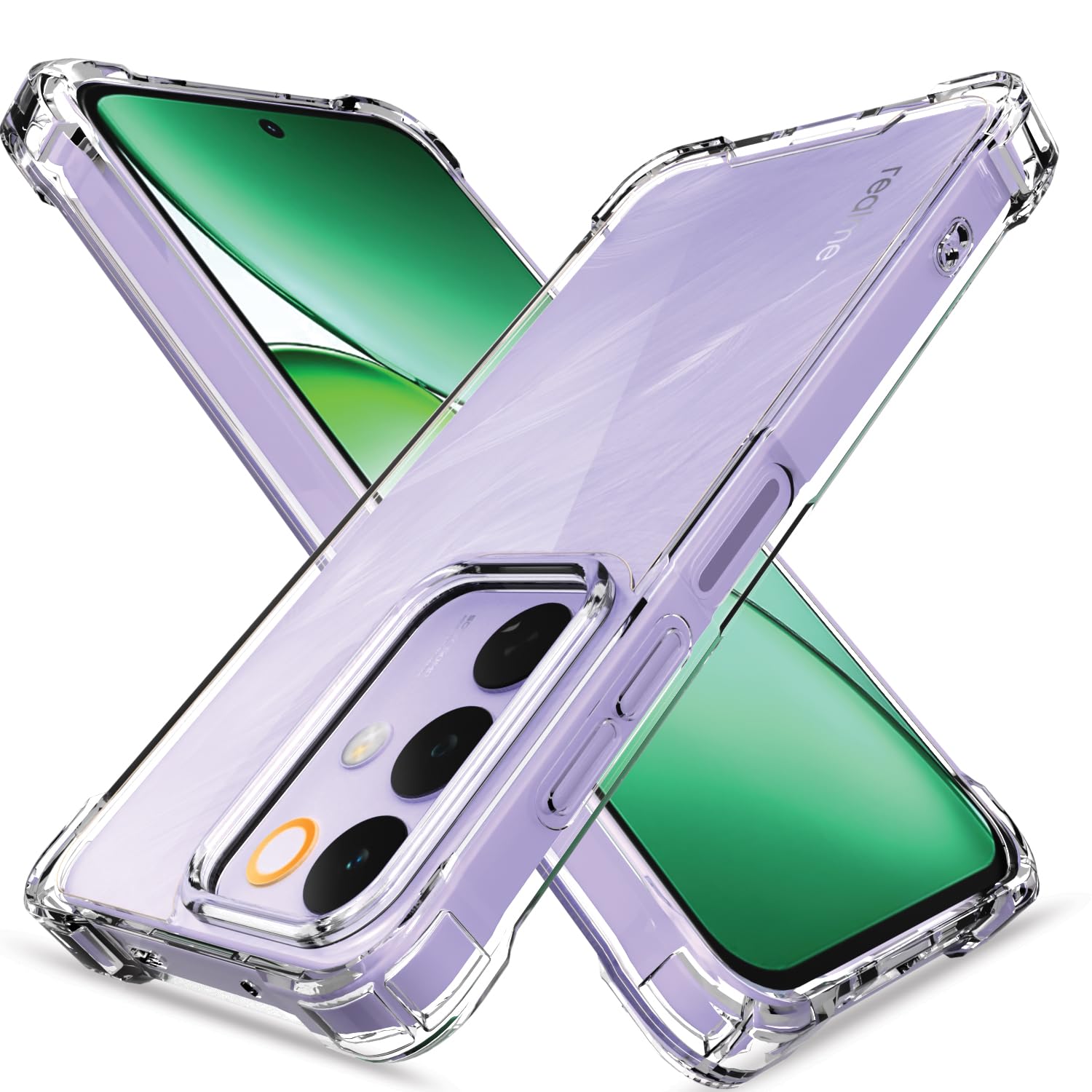 Transparent Clear phone cover for Realme Narzo 90X/C85/15X 5G – Pikkme