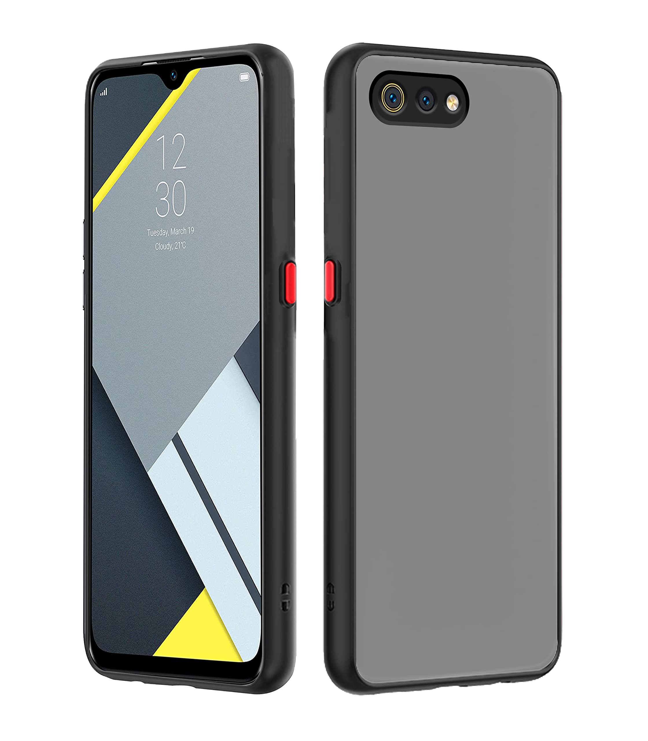 Pikkme black Hybrid back cover for Realme C2