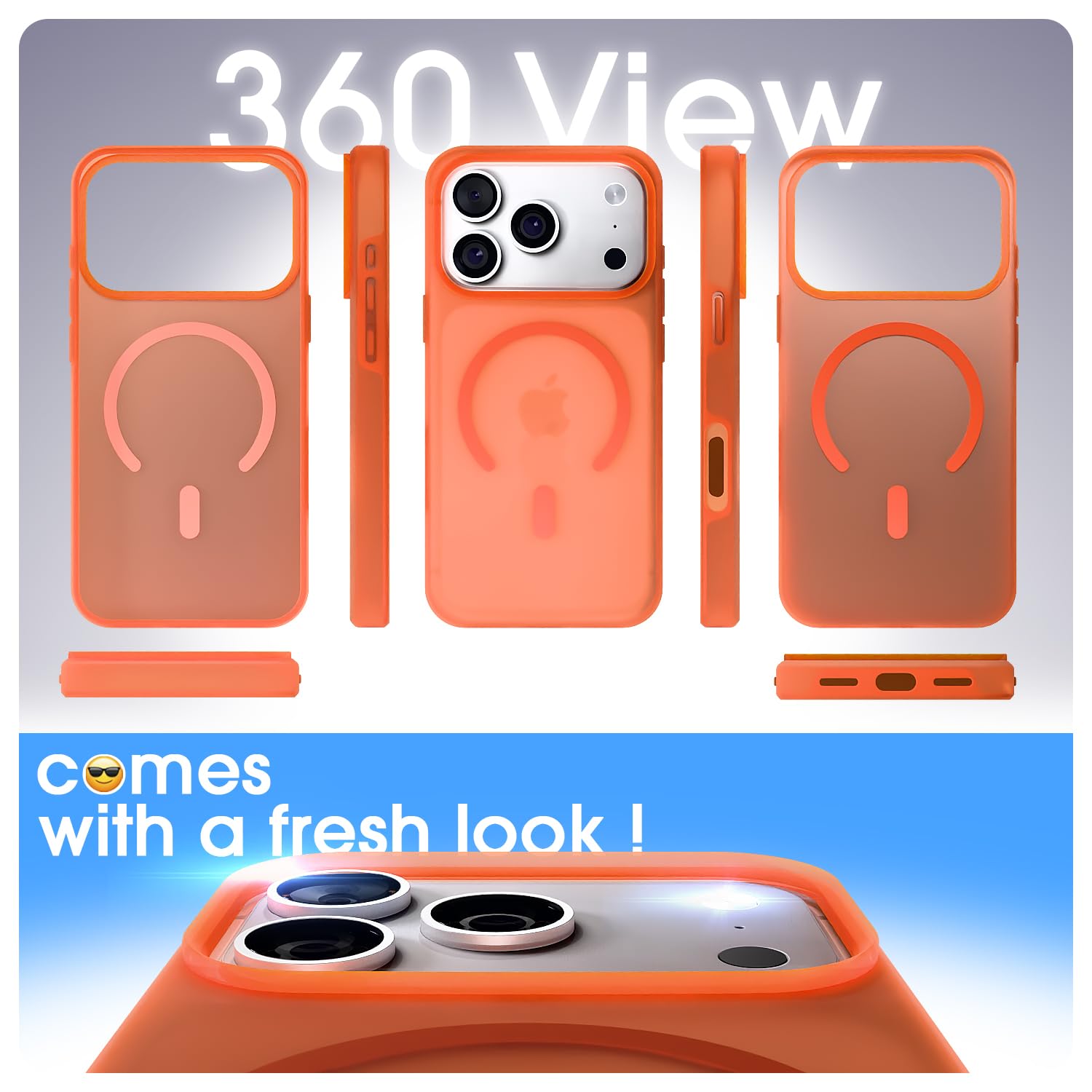 Pikkme orange mobile back cover for iPhone 17 Pro – photo 2