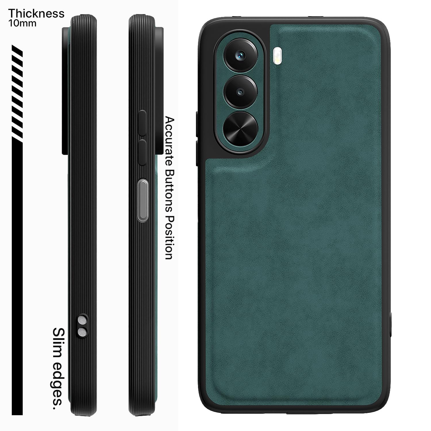 Pikkme Realme P4x 5G Leather green mobile cover – photo 3