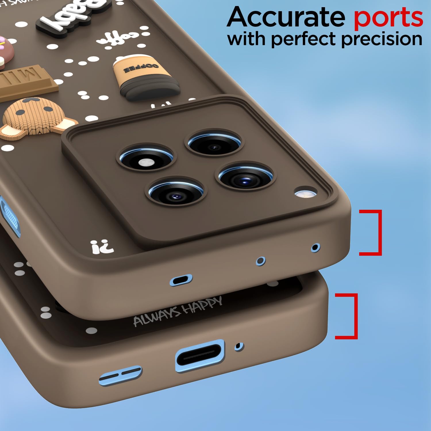 Pikkme brown mobile back cover for OnePlus 12R 5G – photo 4