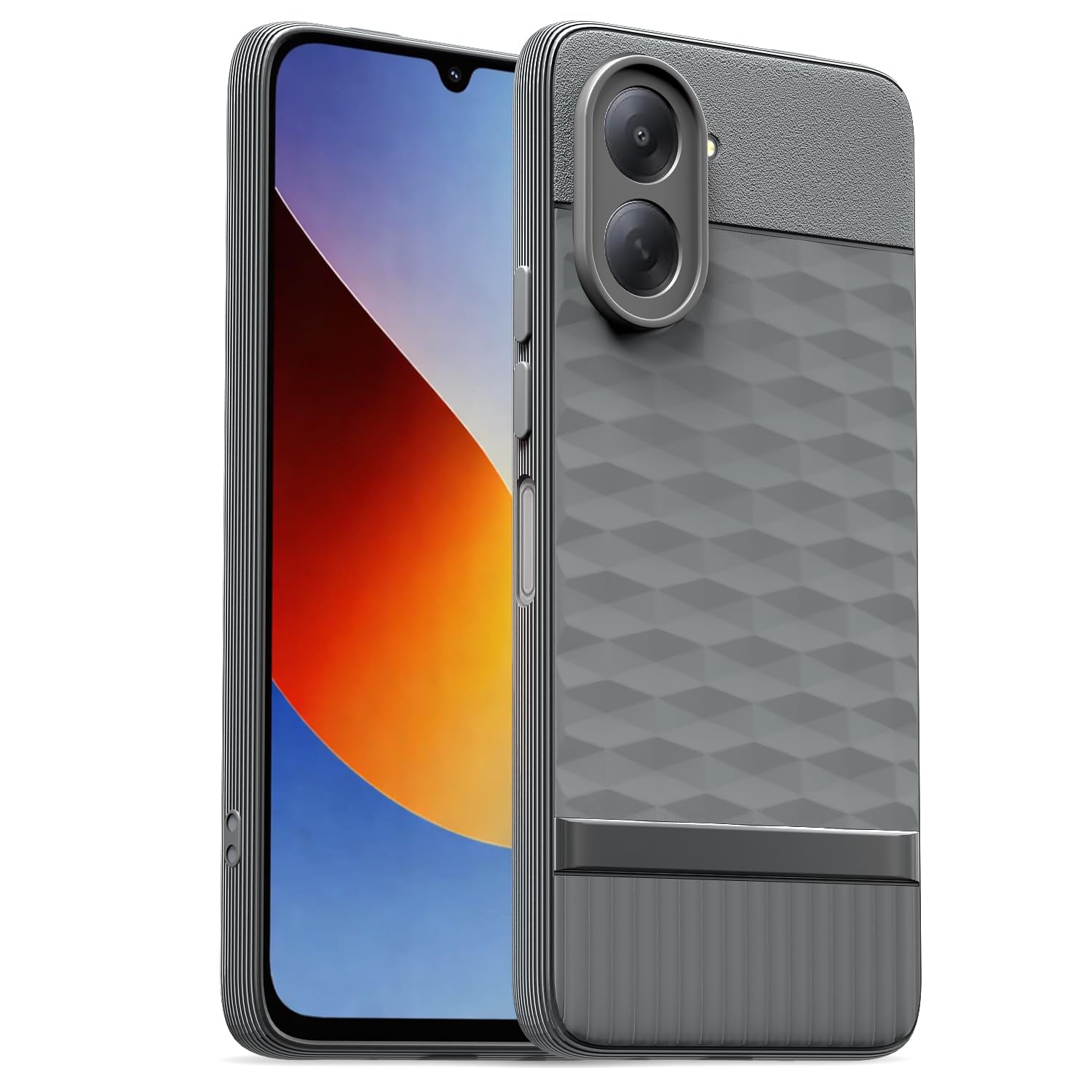 Redmi A7 mobile cover in grey by Pikkme
