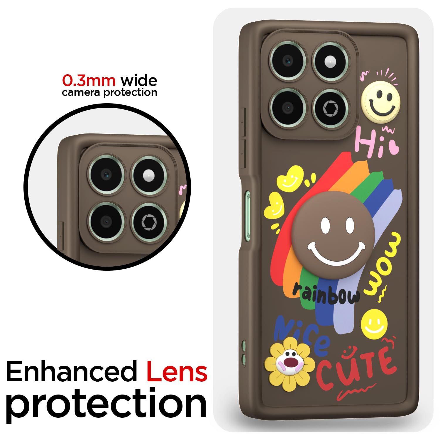 Pikkme Honor X6b Soft Silicone brown back cover – photo 5