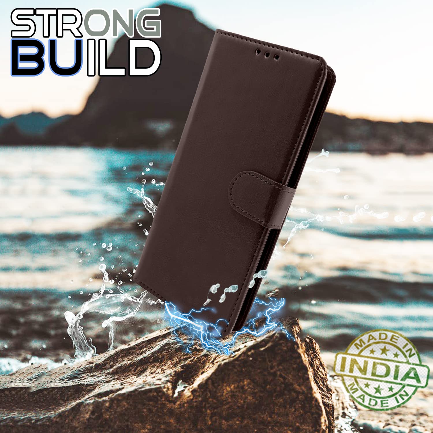 Pikkme Oneplus Nord Ce 2 Lite 5G Flip Vintage Flip Cover (Coffee)