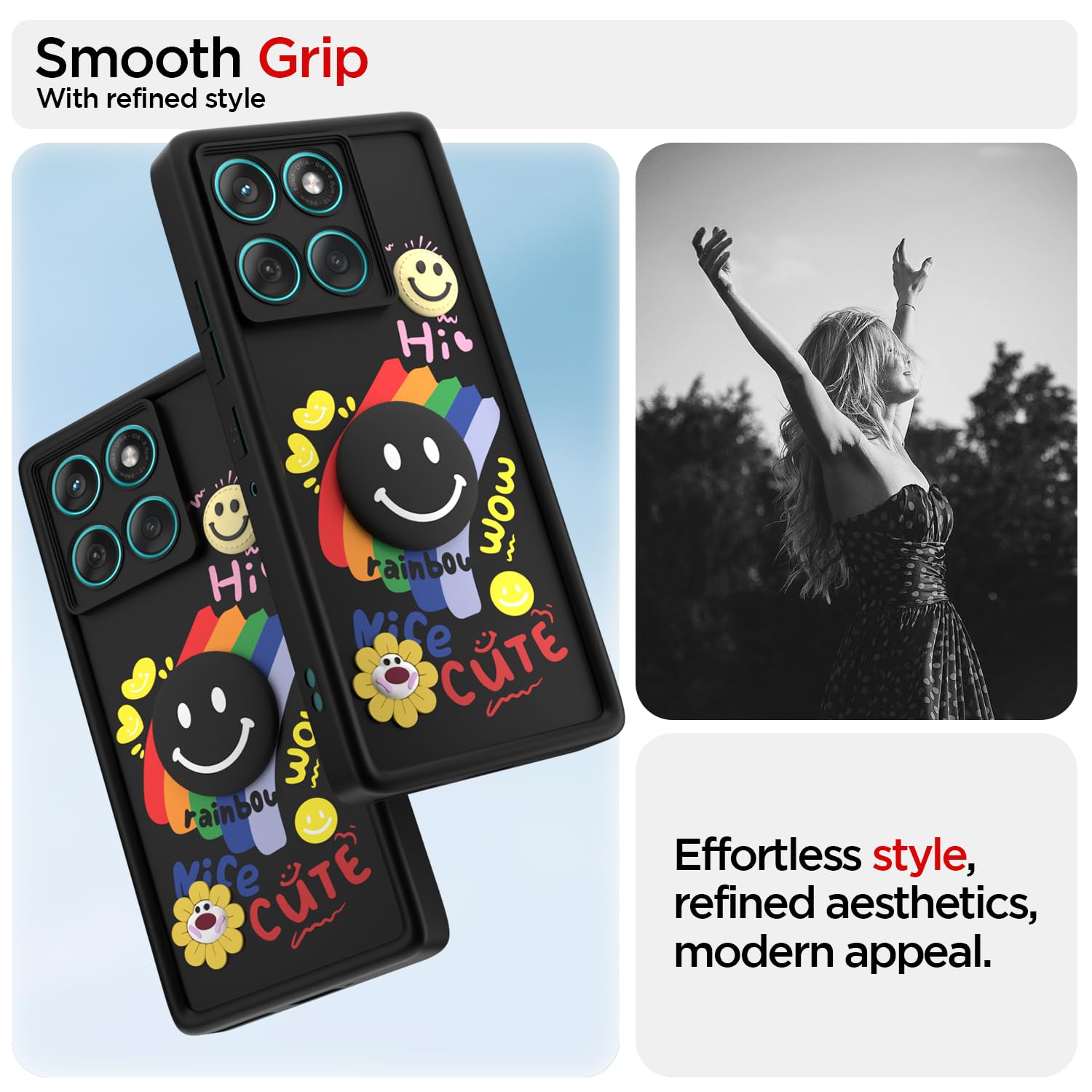 Pikkme black mobile back cover for Moto Edge 60/Edge 60 Fusion 5G – photo 2