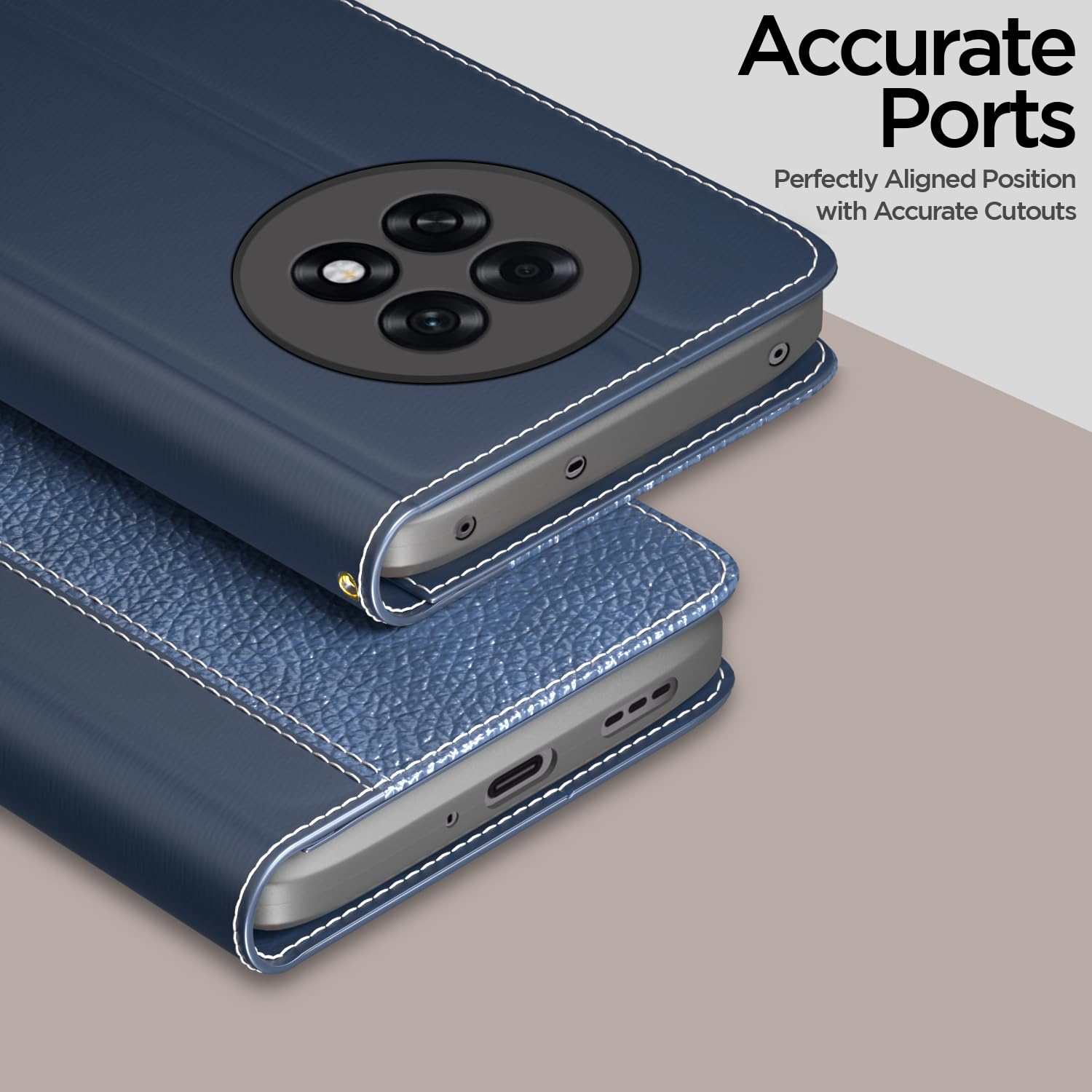 Pikkme blue Wallet mobile flip cover for Oppo F31 Pro Plus 5G – photo 2