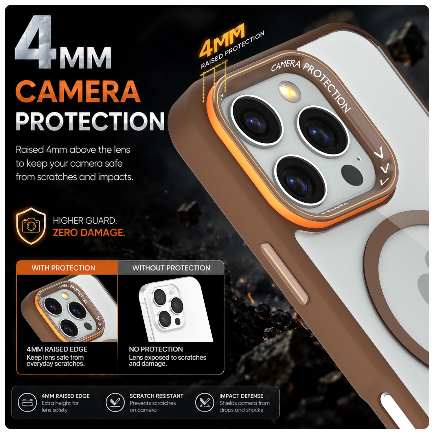 Pikkme brown mag-safe phone cover for iPhone 16 Pro – photo 4