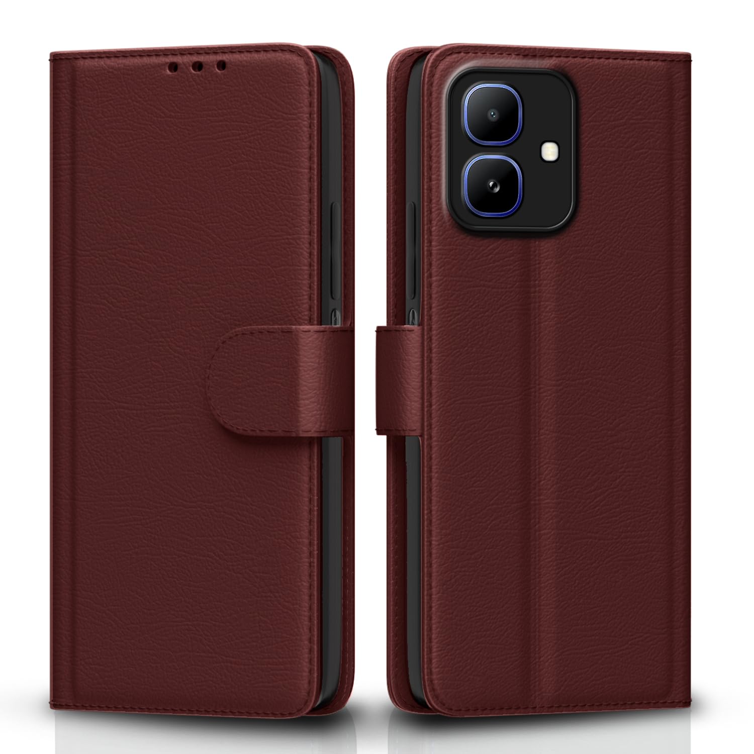 Pikkme brown mobile flip cover for Infinix Smart 20