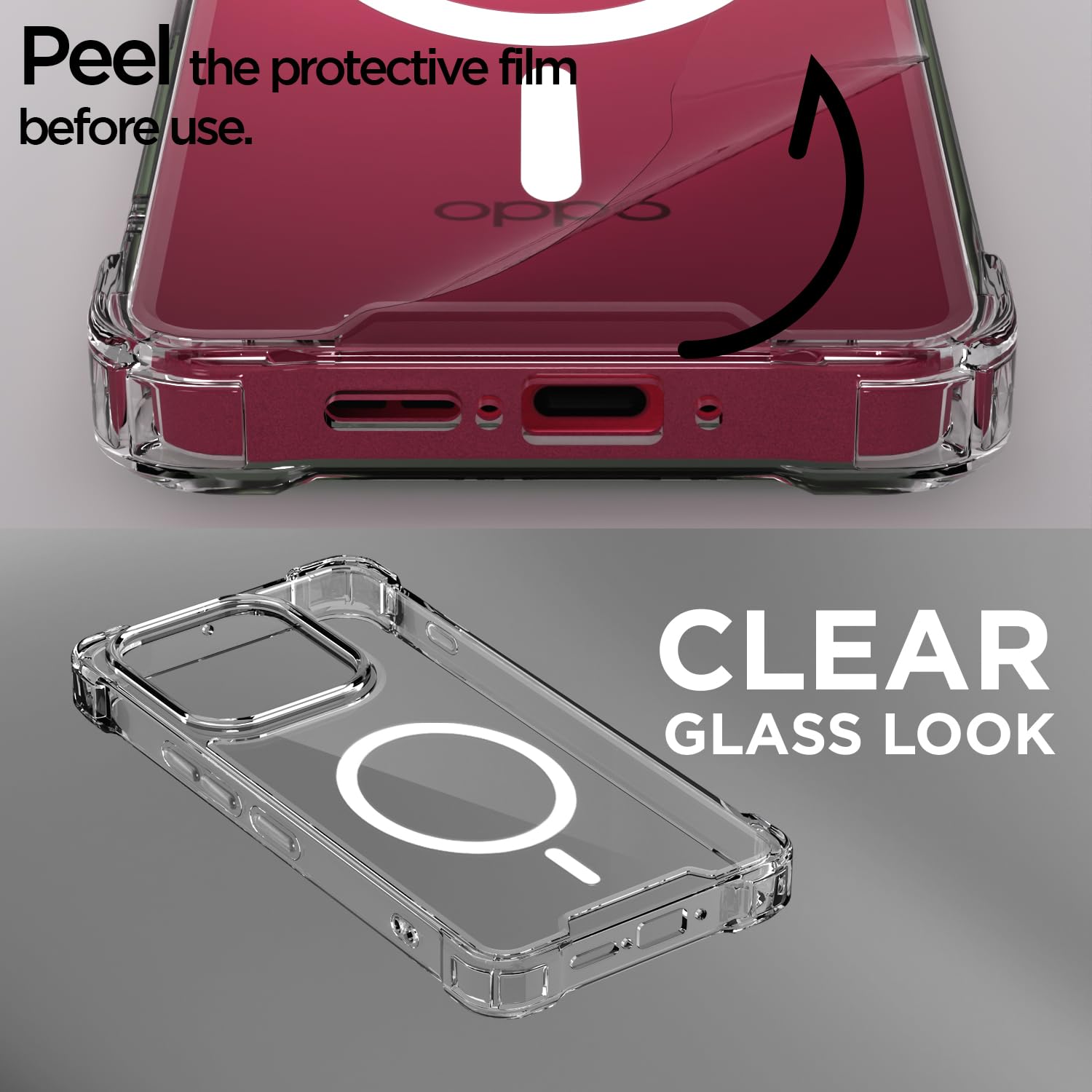 Pikkme transparent mag-safe mobile back cover for Oppo Find X9 5G – photo 3