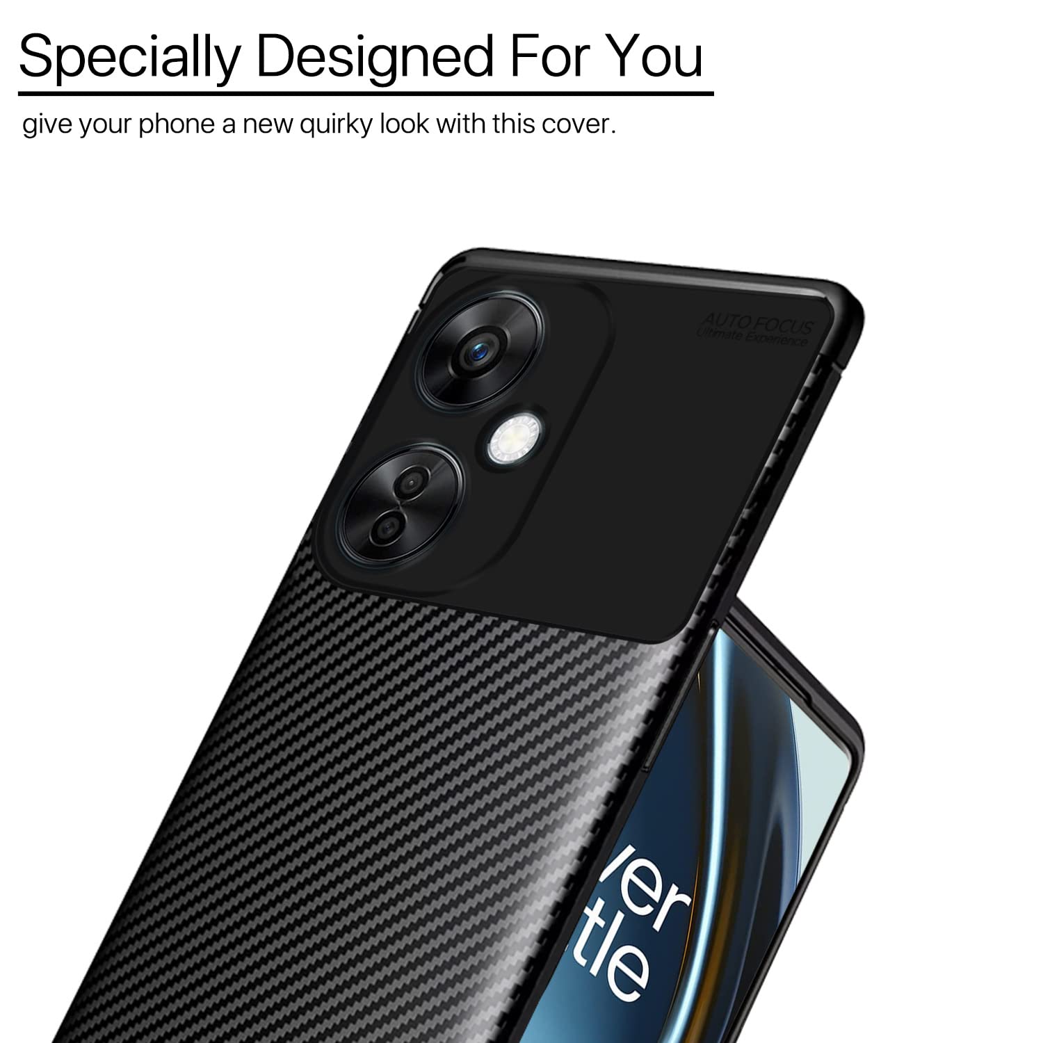 Pikkme OnePlus Nord Ce 3 Lite 5G Autofocus Back Cover (Black)