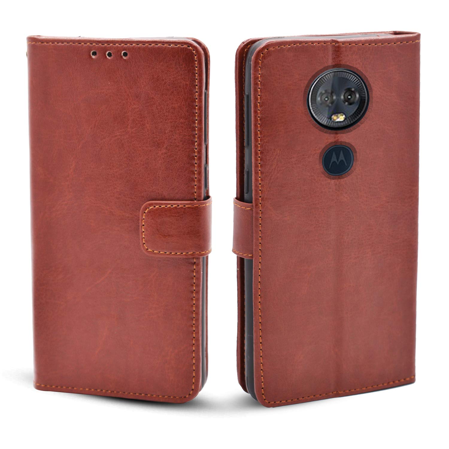 Pikkme Moto G6 Plus/G6 Wallet brown flip cover