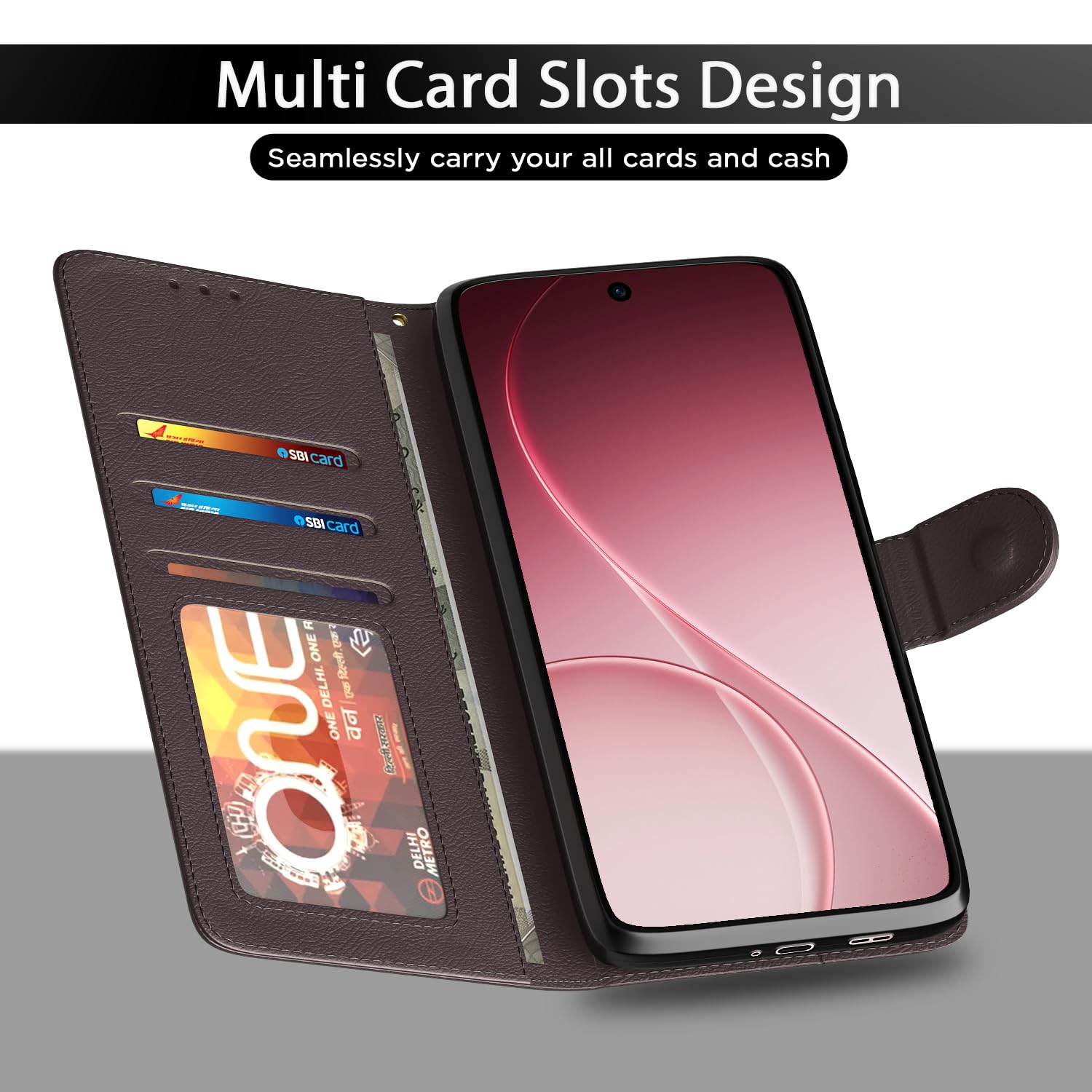Pikkme Oppo Reno 15C 5G coffee flip case – photo 5