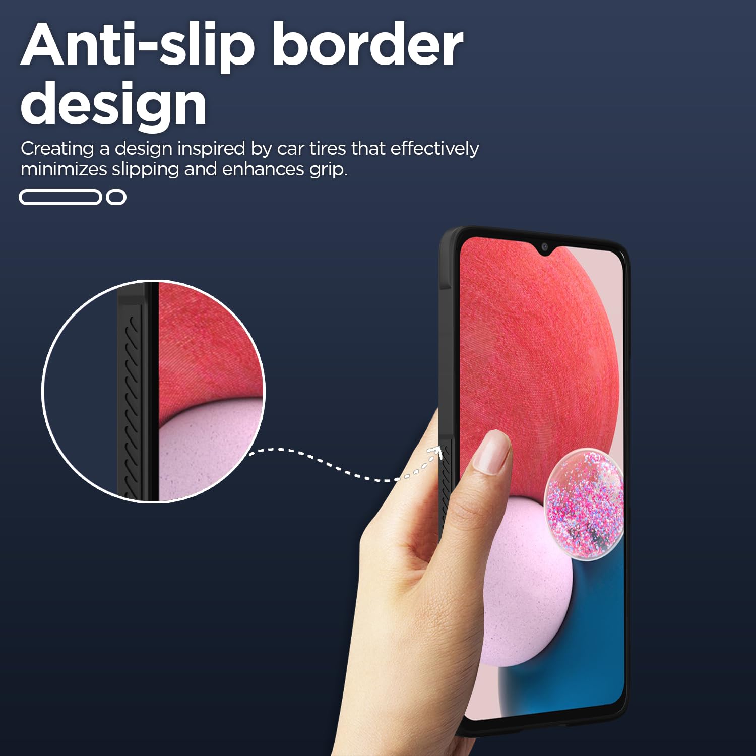 Samsung A13 4G/A13 5G Liquid Silicone phone cover in black by Pikkme – photo 4