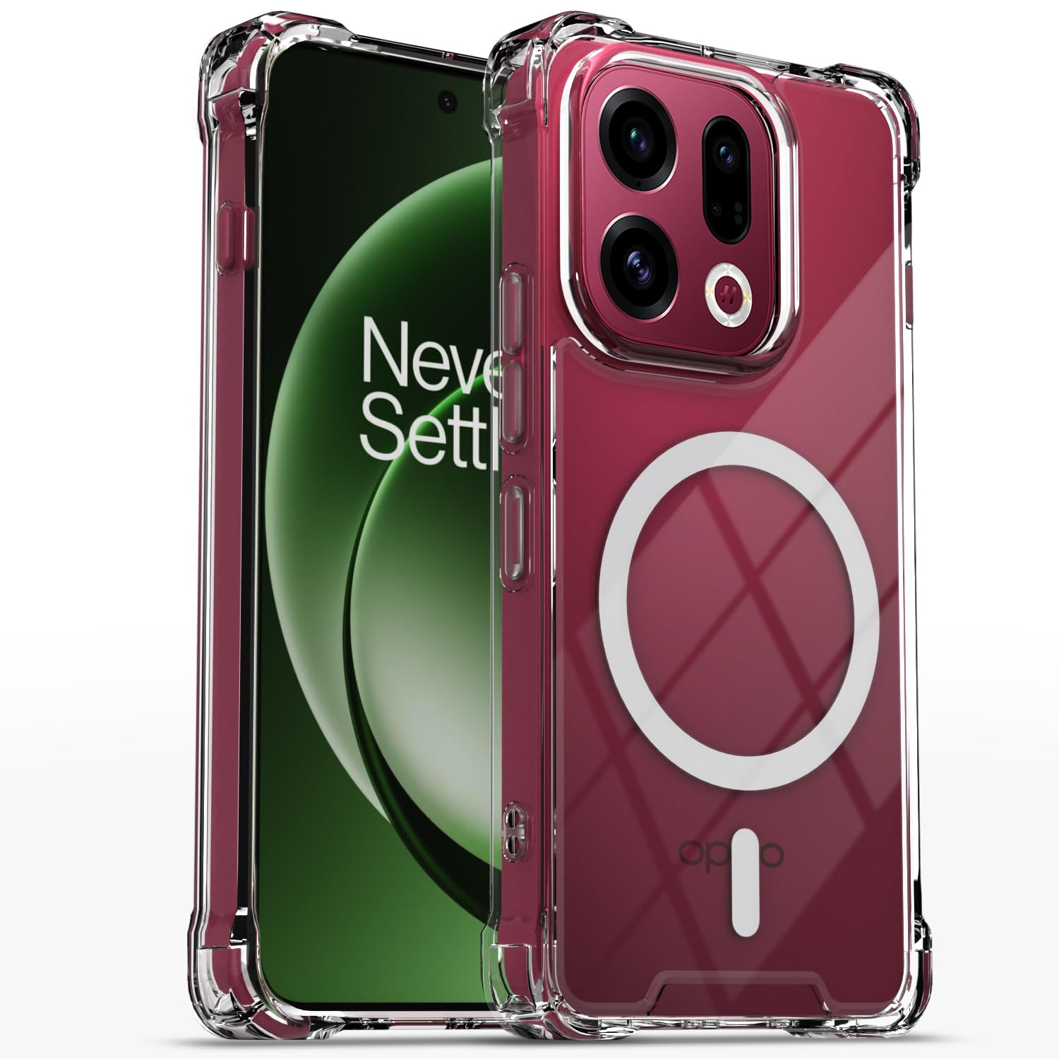Pikkme transparent mag-safe phone cover for Oppo Find X9 5G
