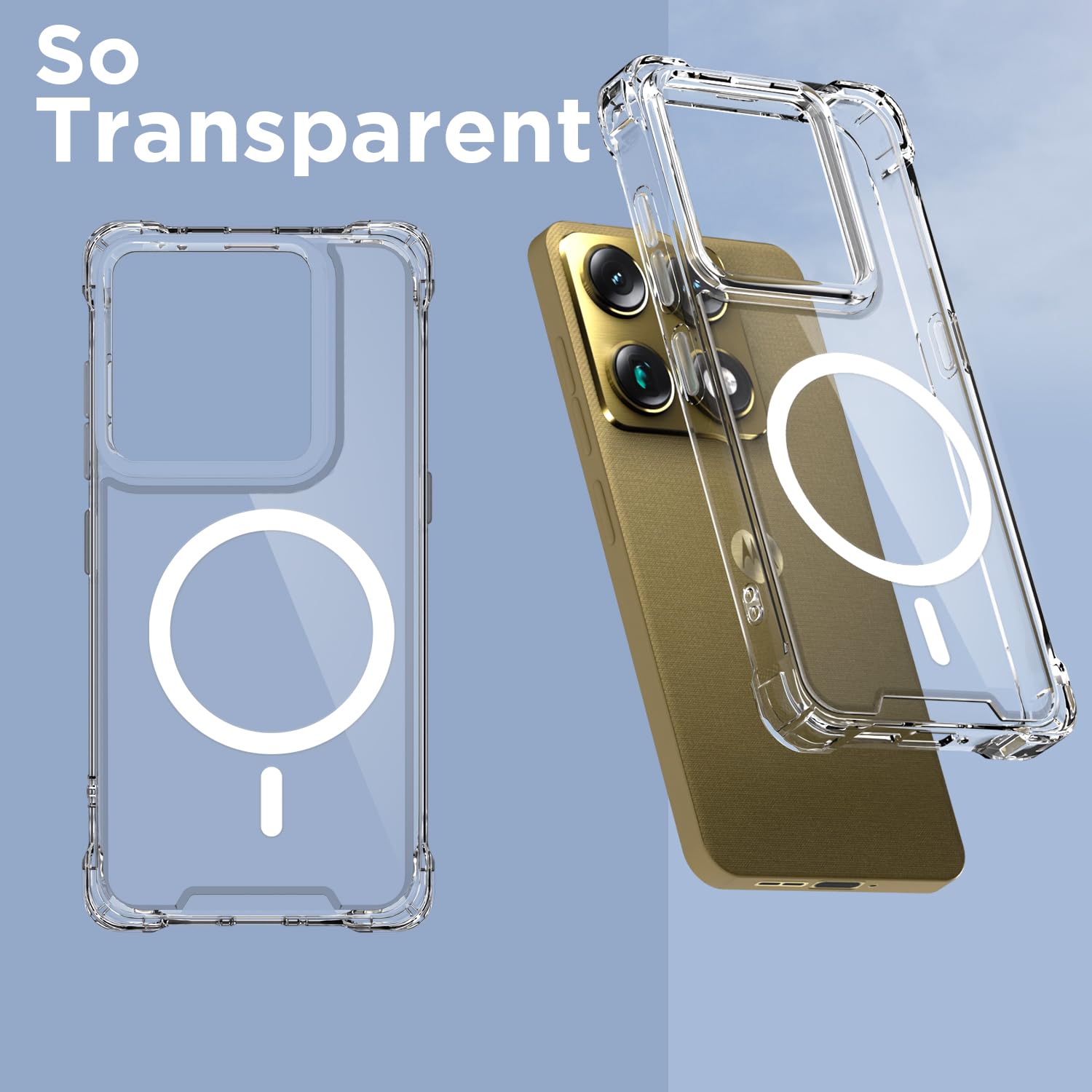 Pikkme transparent mag-safe MagSafe mobile back cover for Moto Signature 5G – photo 2