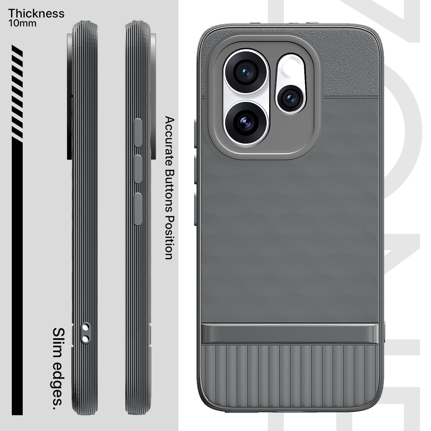 Pikkme grey Silicone back cover for Oppo Reno 15 Pro Mini 5G – photo 3