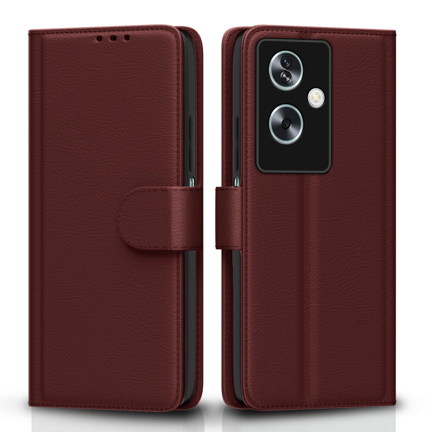 Brown Wallet mobile flip cover for Oppo A79 5G – Pikkme