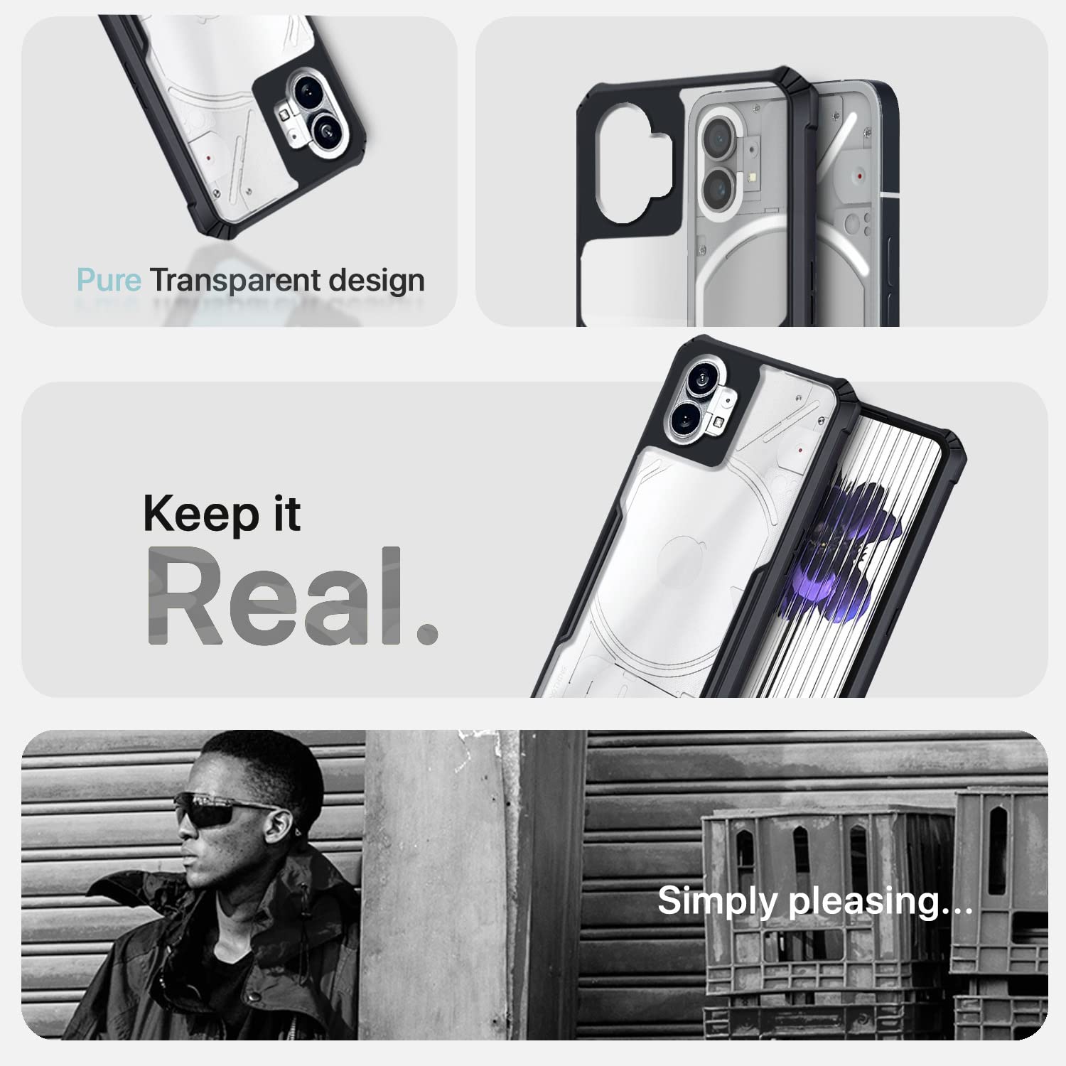 Black Hybrid mobile cover for Nothing Phone 1 – Pikkme – photo 5