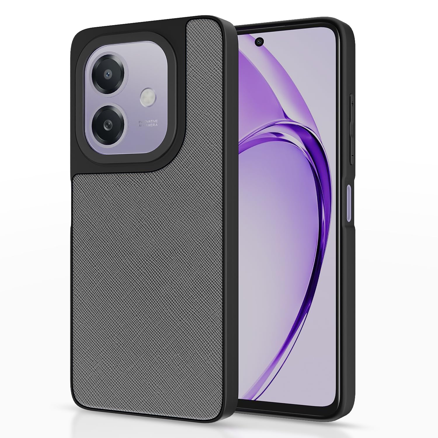 Grey Leatherback mobile cover for Oppo A3x 5G/A3x 4G – Pikkme