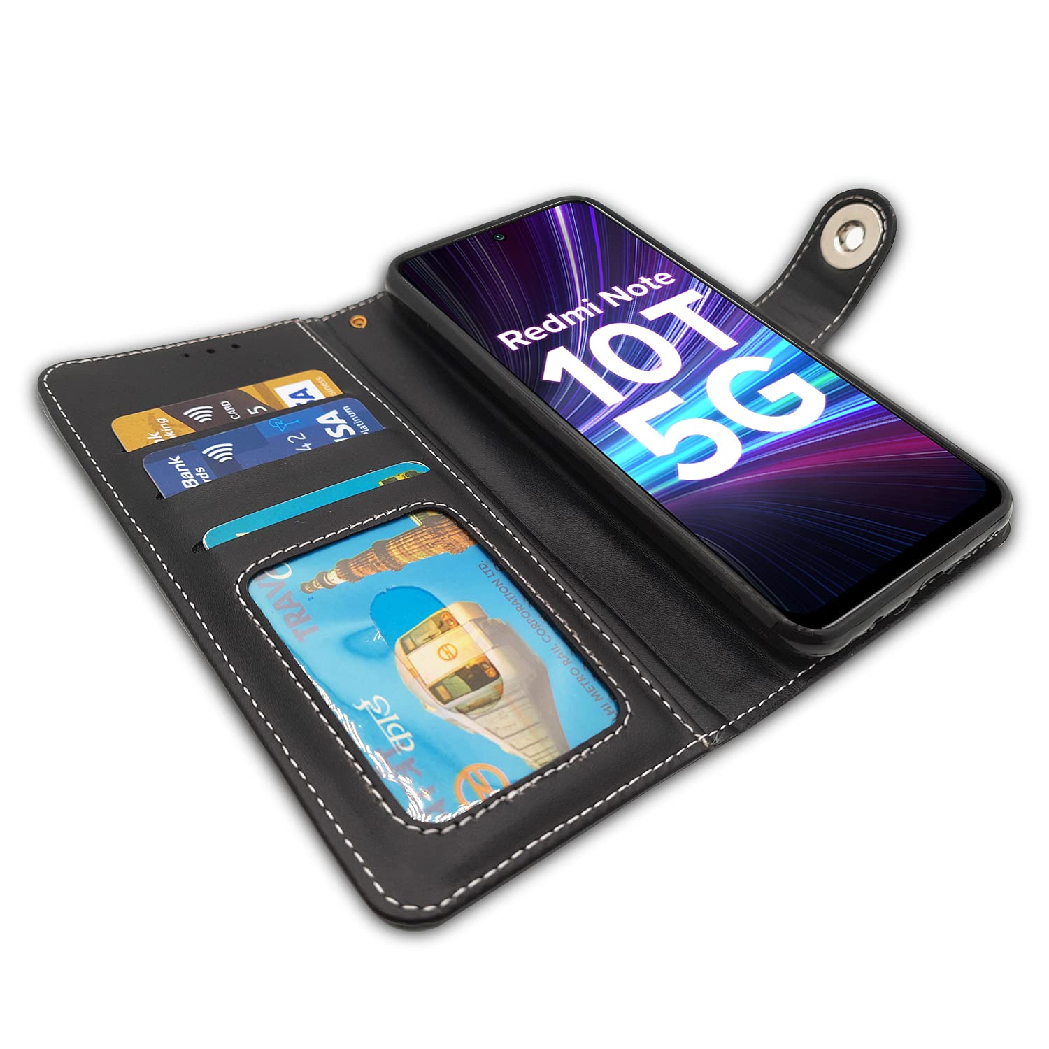 Pikkme Redmi Note 10T 5G grey mobile flip cover – photo 3