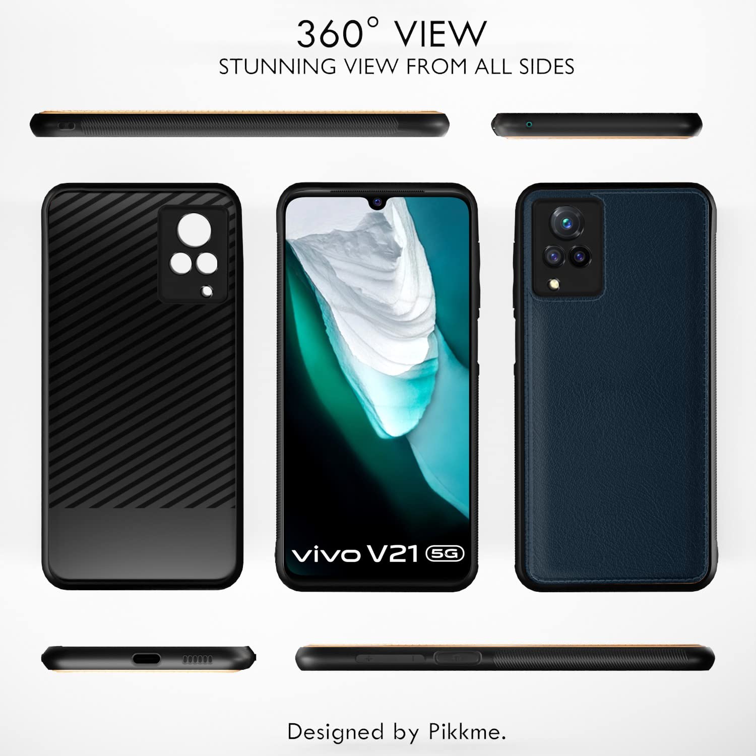 Pikkme Vivo V21 5G blue mobile back cover – photo 3