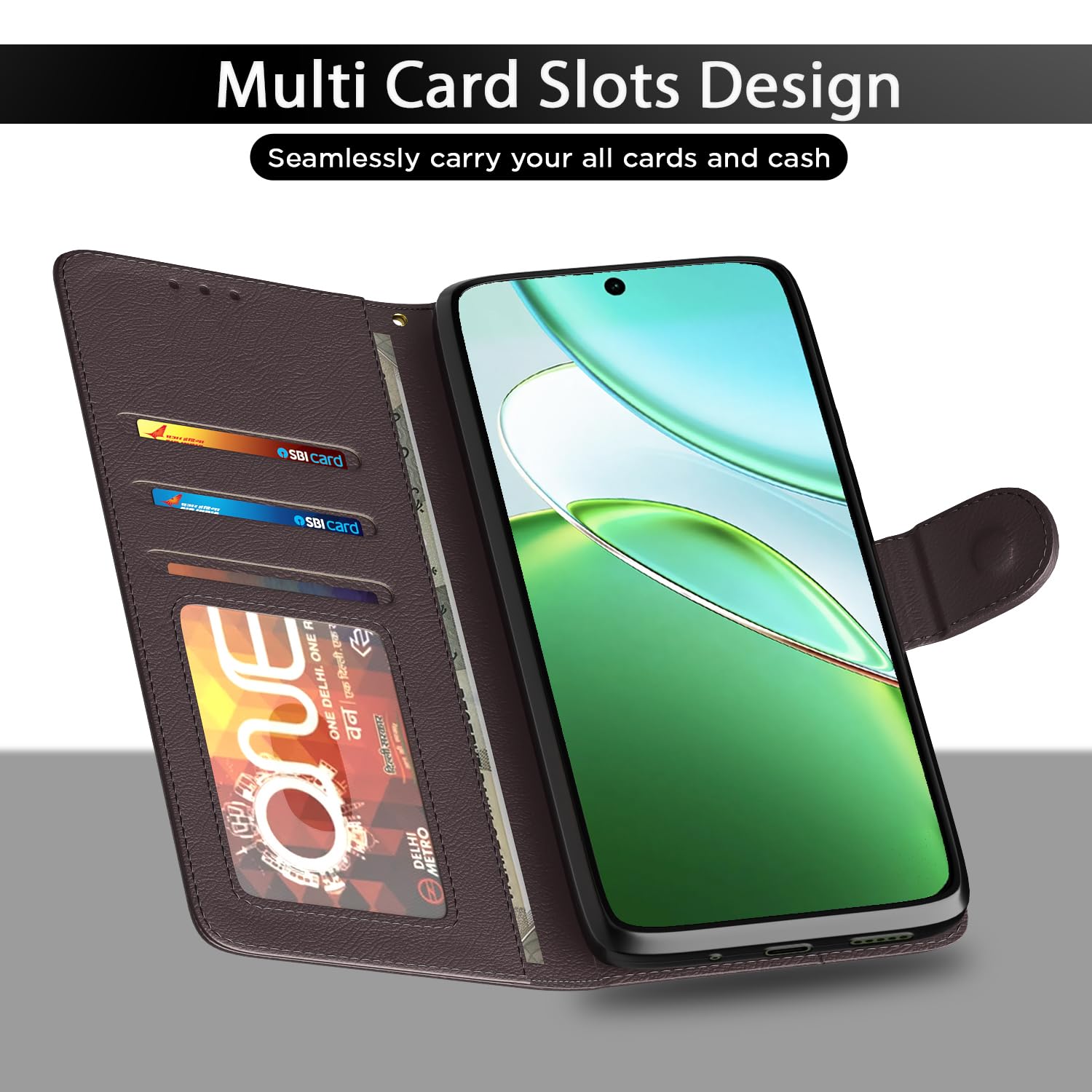 Vivo T5x/Y51 Pro/iQOO Z11x 5G mobile flip cover in coffee by Pikkme – photo 5