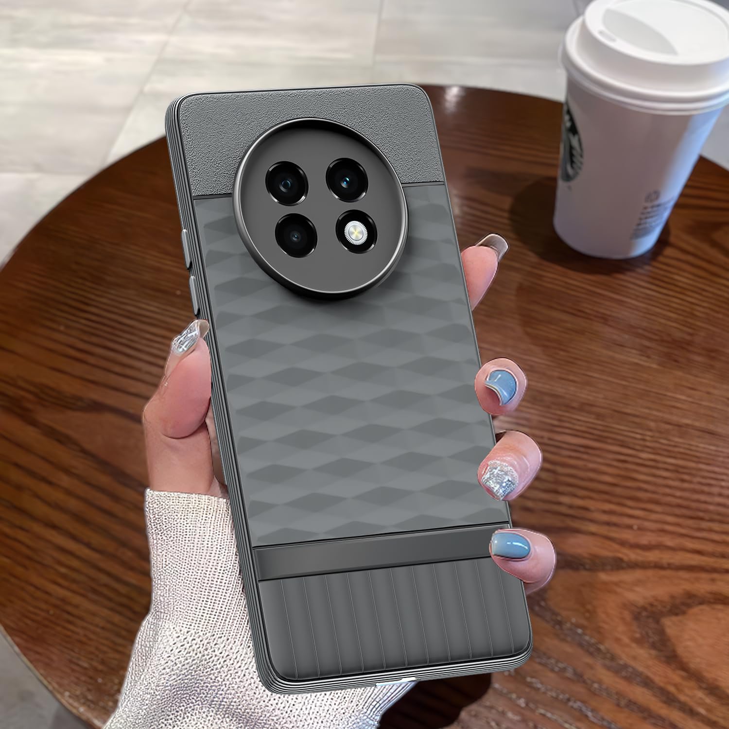 Pikkme Realme 13 Plus 5G / Realme P1 Speed 5G Gencase Back Cover (Grey)