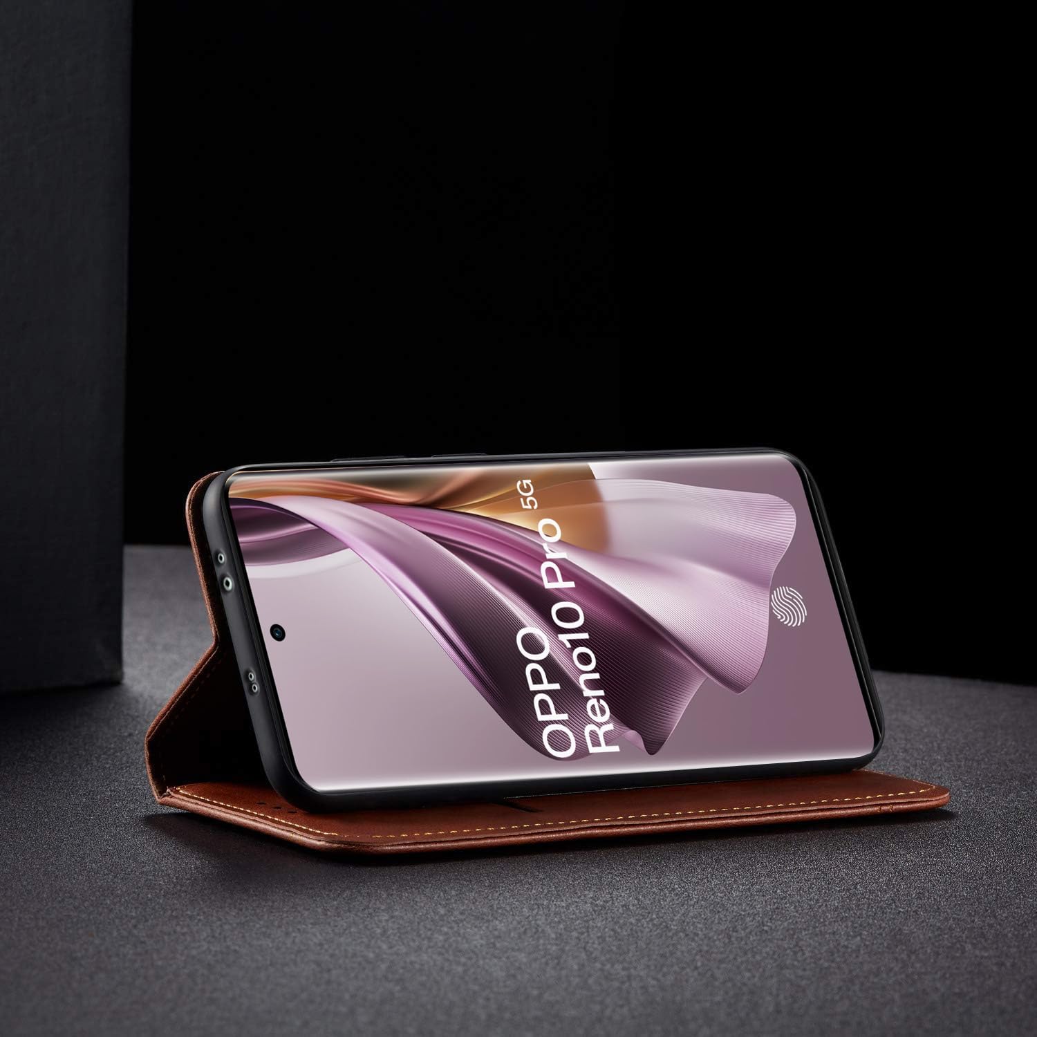 Pikkme Oppo Reno 10 Pro 5G Magnetic brown mobile flip cover – photo 5
