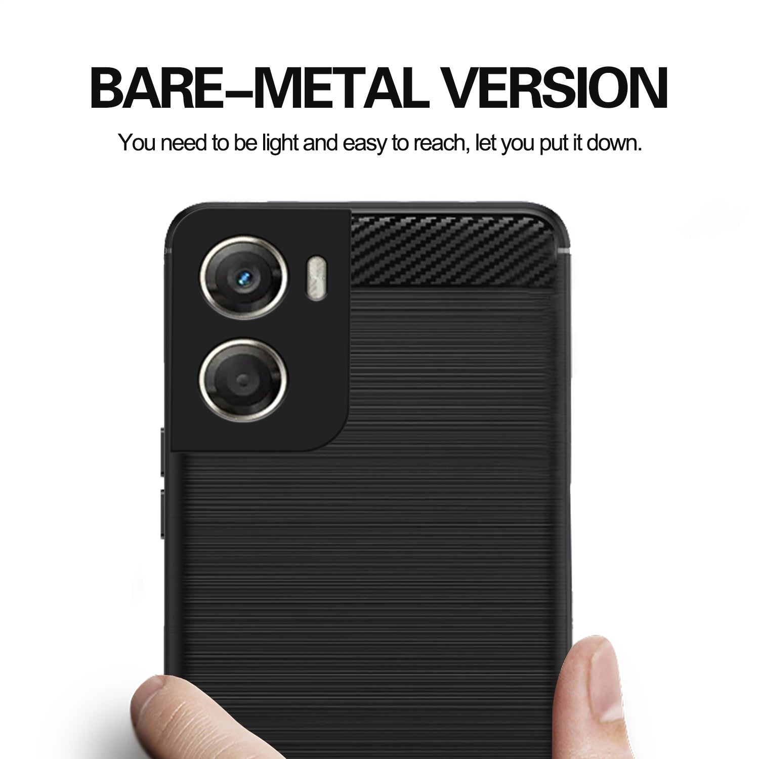 Pikkme Motorola Moto G06 Power Hybrid Carbon Fiber Back Cover (Black)