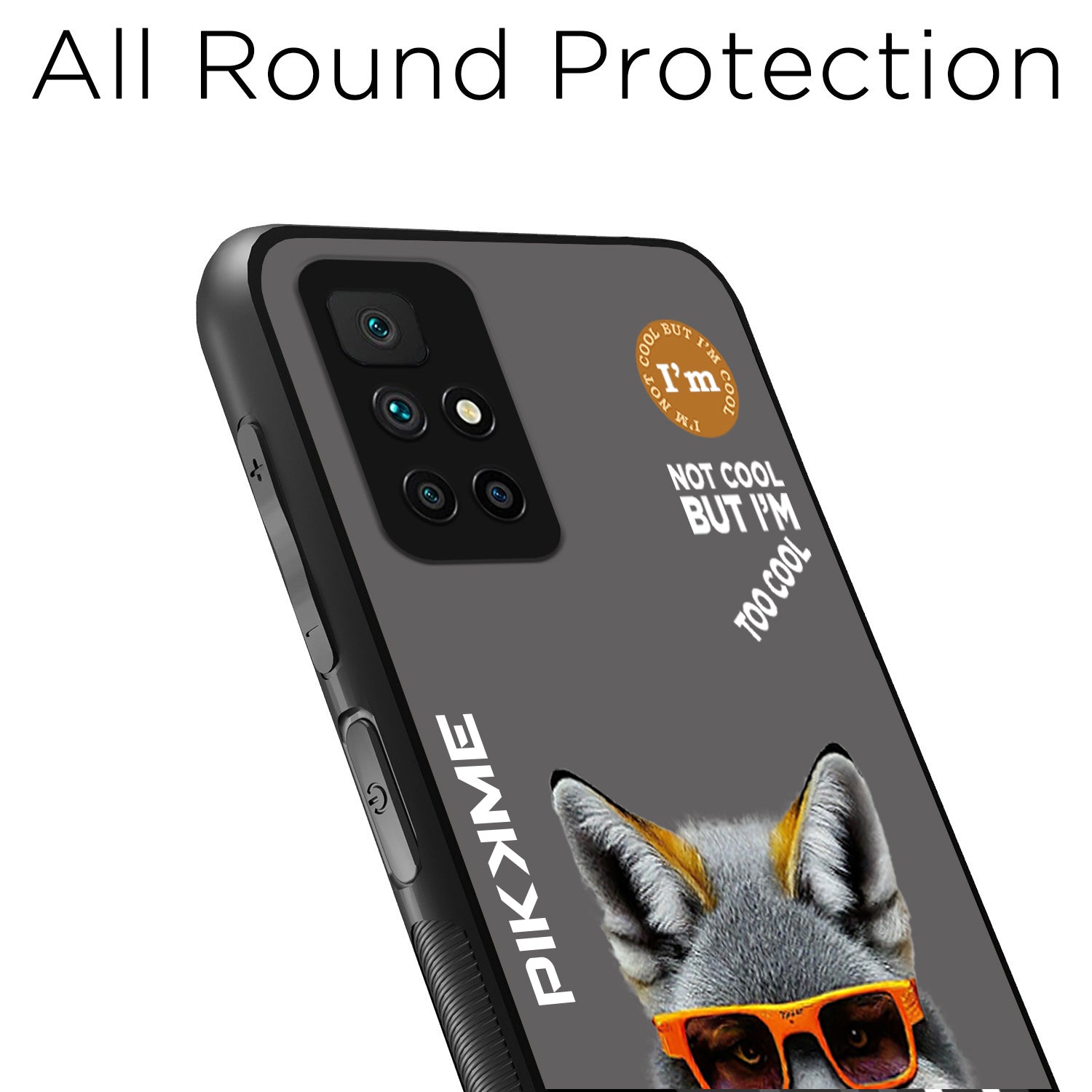Pikkme Stylish Grey Wolf Swag Redmi 10 Prime Nim2 Back Cover (Design 01)