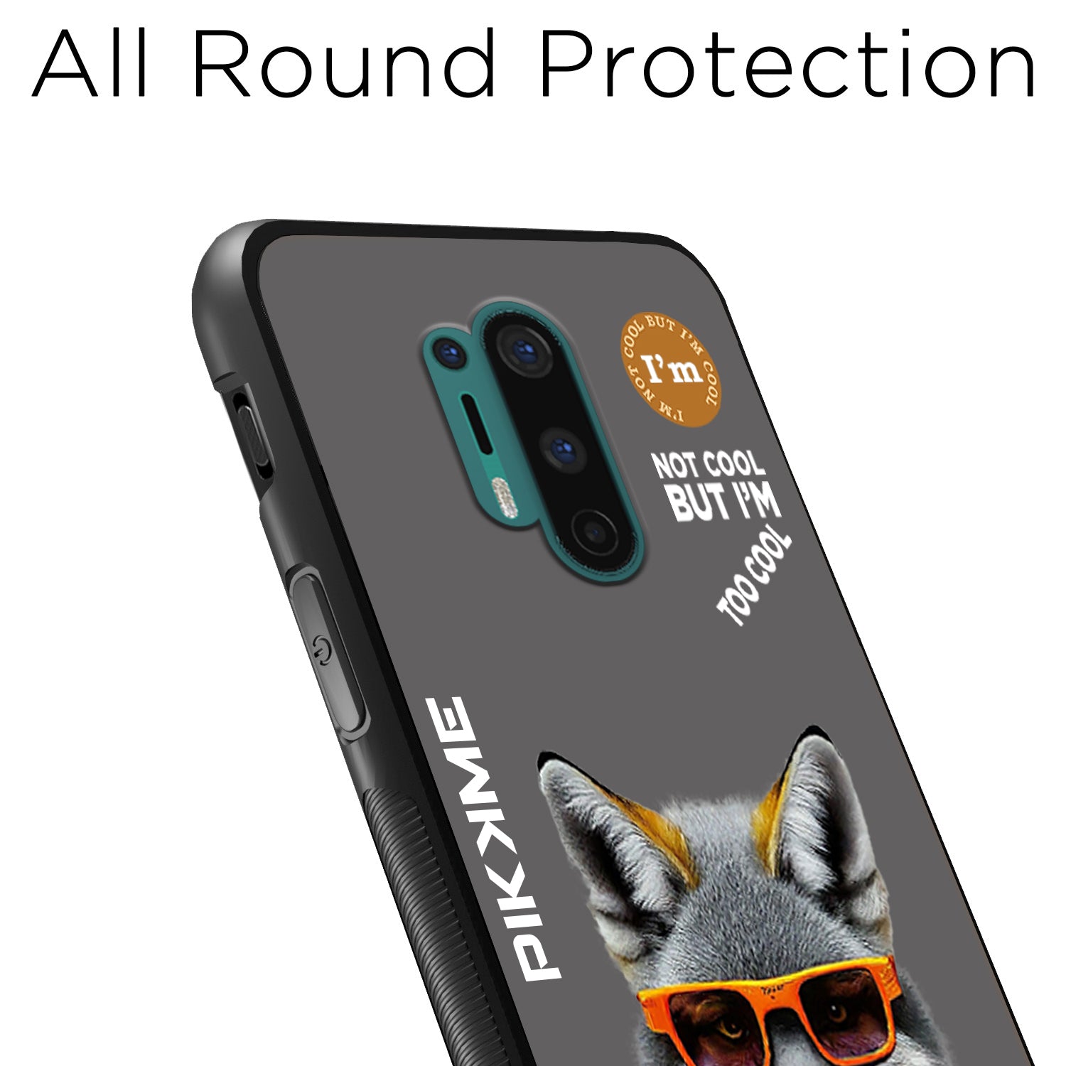 Pikkme Grey Wolf Swag OnePlus 8 Pro Nim2 Back Cover (Design 01)