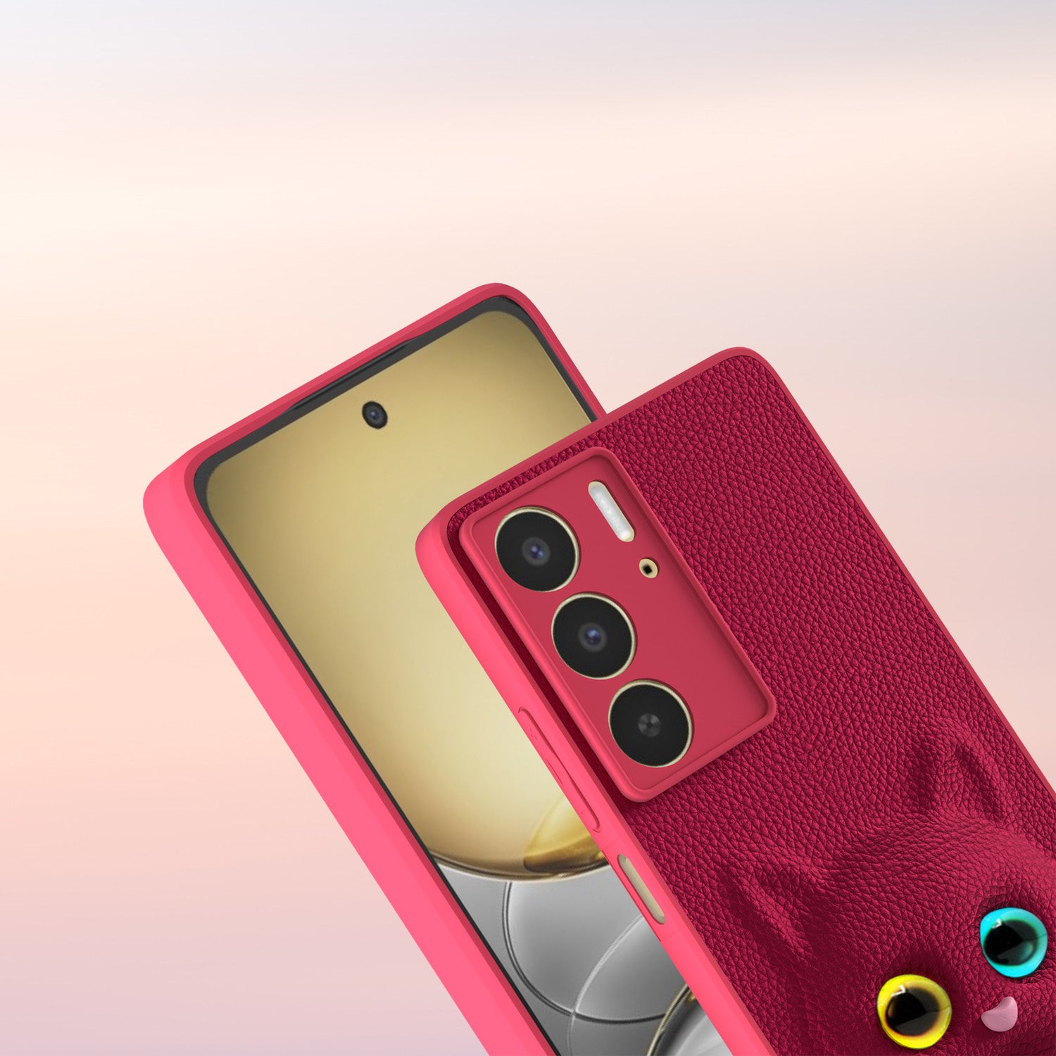 Pikkme Realme C75 Kitty Back Cover (Pink)