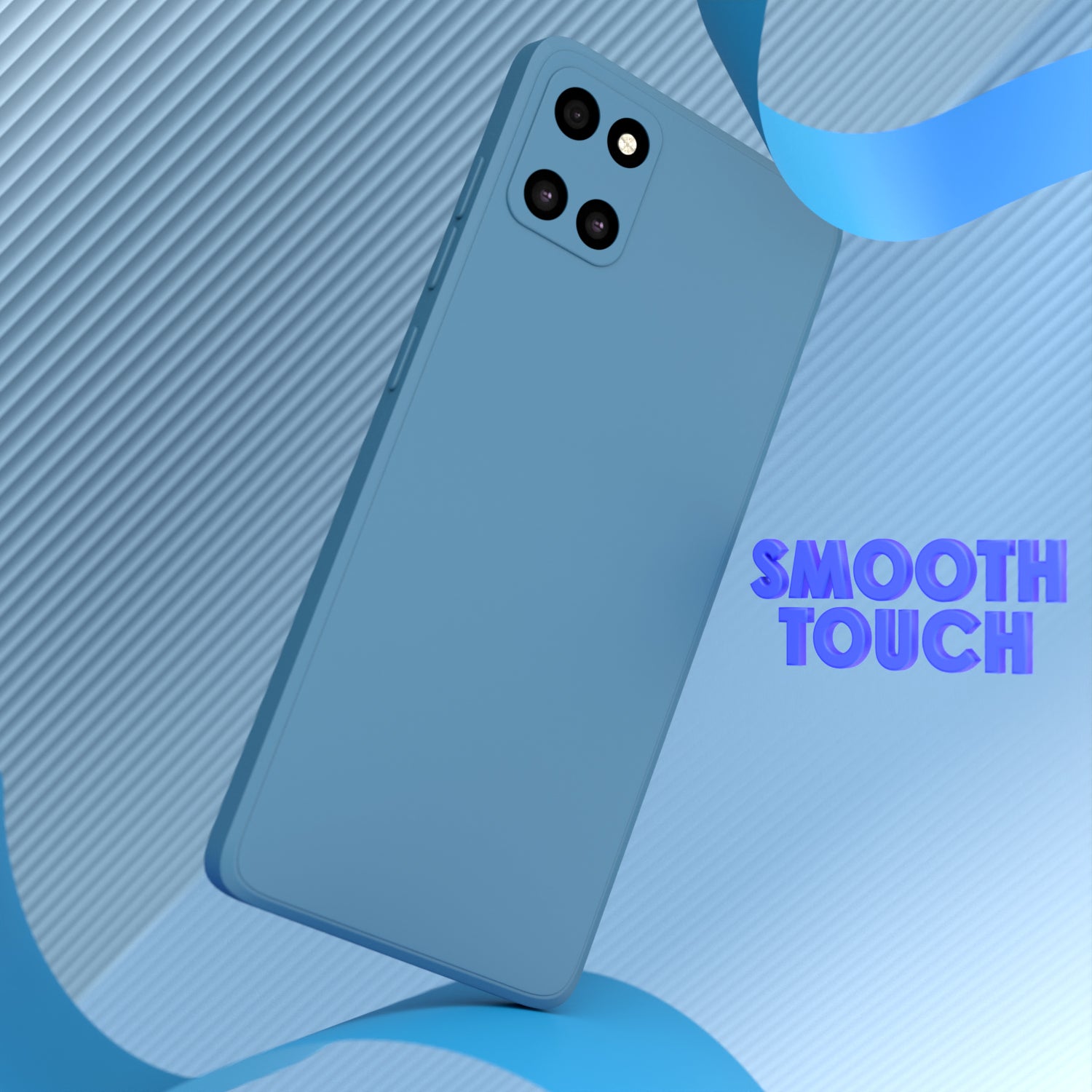Pikkme Samsung Galaxy Note 10 Lite Liquid Silicone Back Cover | Aqua Blue
