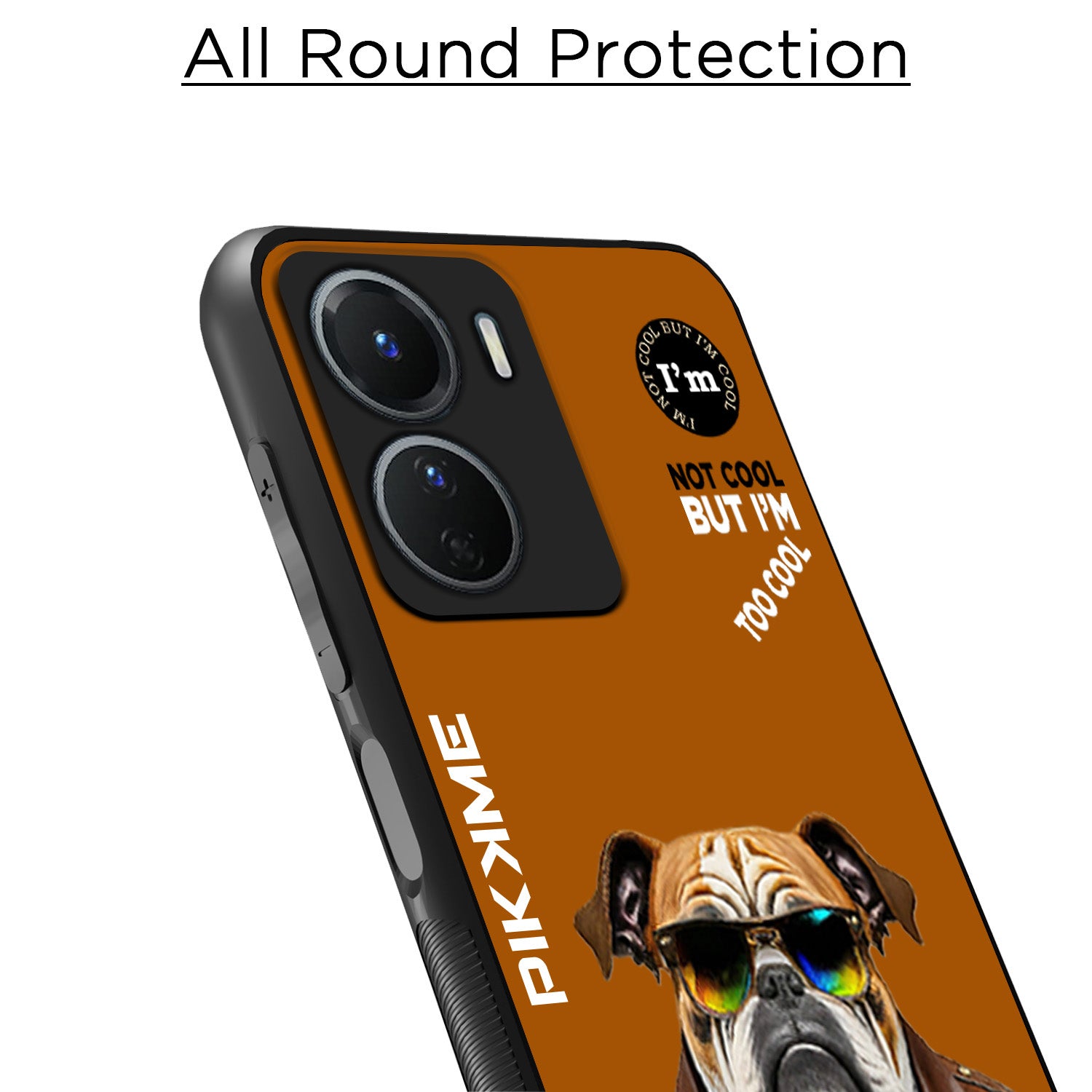 Pikkme Brown Dog Swag Vivo Y16 Nim2 Back Cover (Design 10)