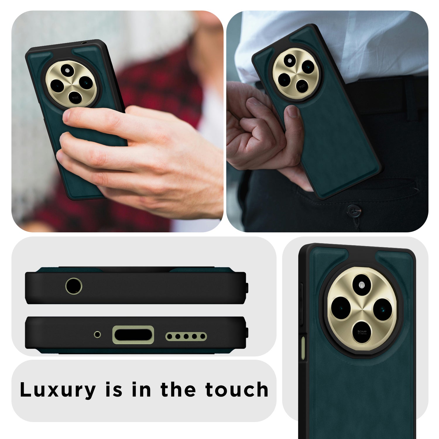 Pikkme Redmi A4 5G / Redmi 14C 5G / Poco C75 5G Premium Leatherback Case (Green)