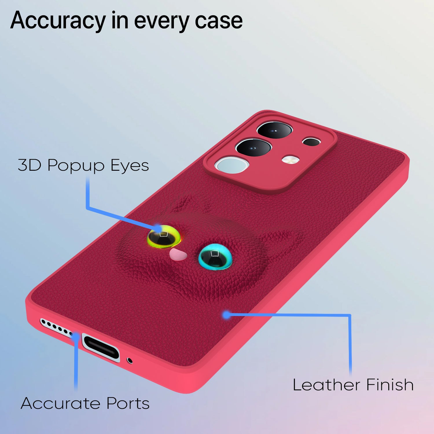 Pikkme Vivo T4x 5G / iQoo Z10x 5G Kitty Back Cover (Pink)