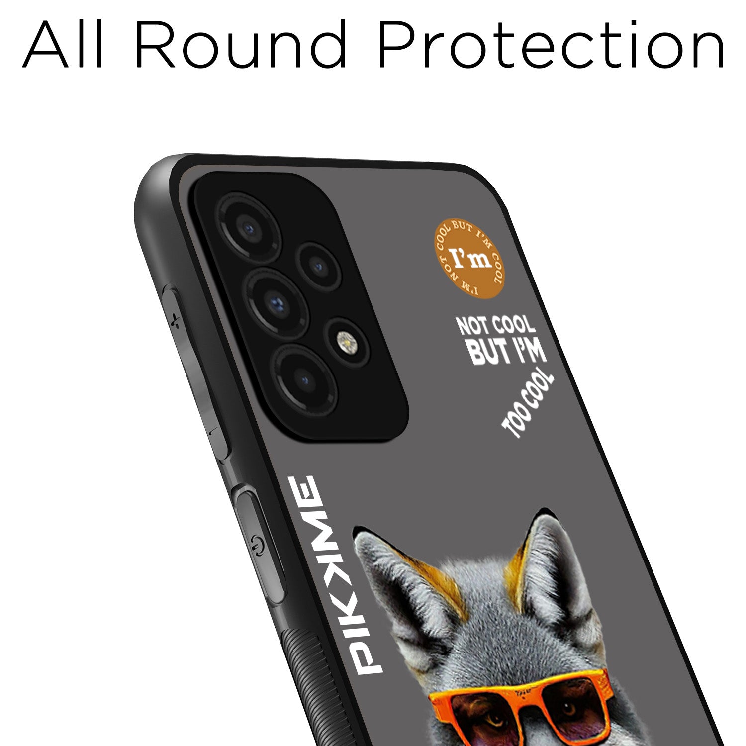 Pikkme Stylish Grey Wolf Swag Samsung Galaxy A52S 5G Back Cover (Design 01)