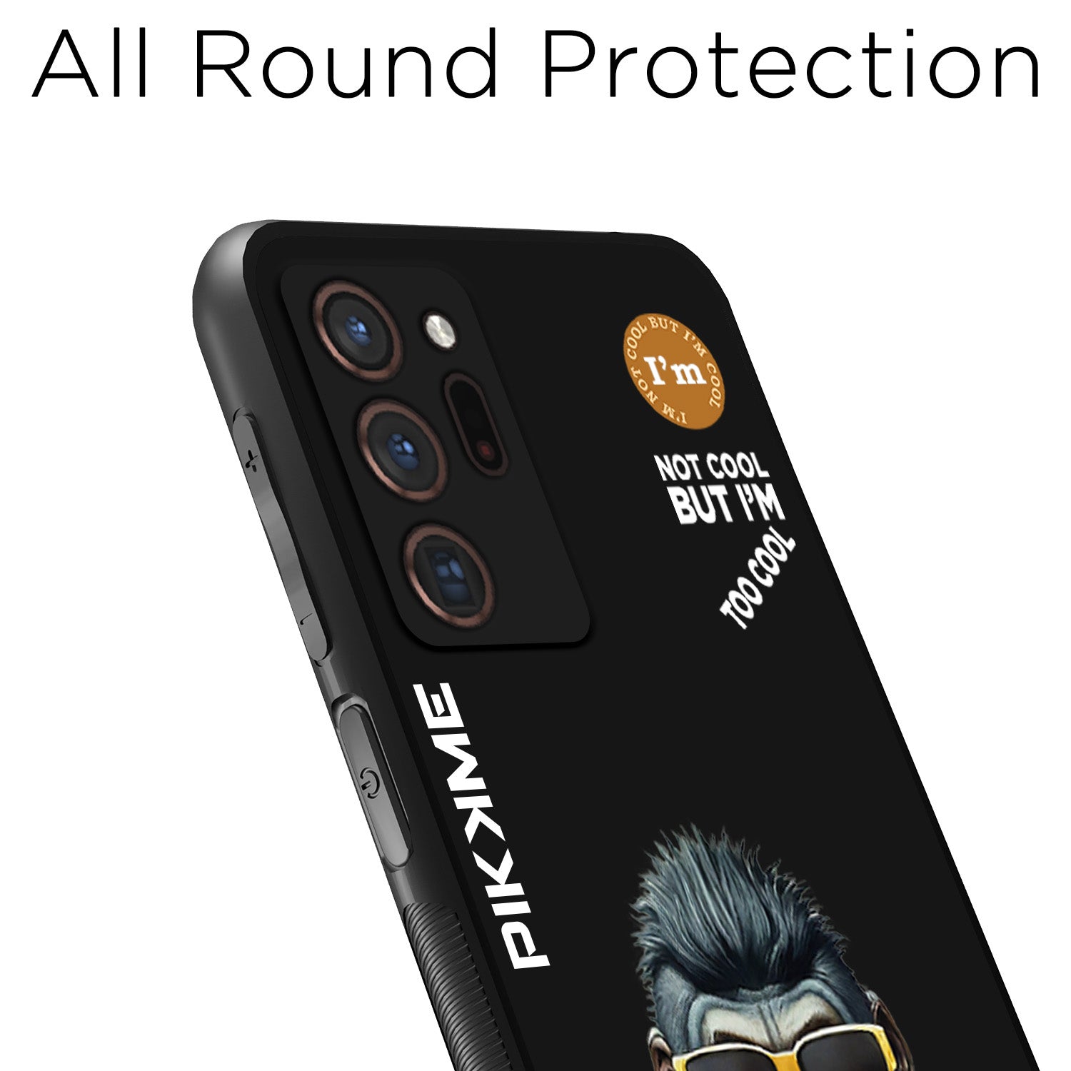 Pikkme Black Gorilla Swag Samsung Galaxy Note 20 Ultra Nim2 Back Cover (Design 07)