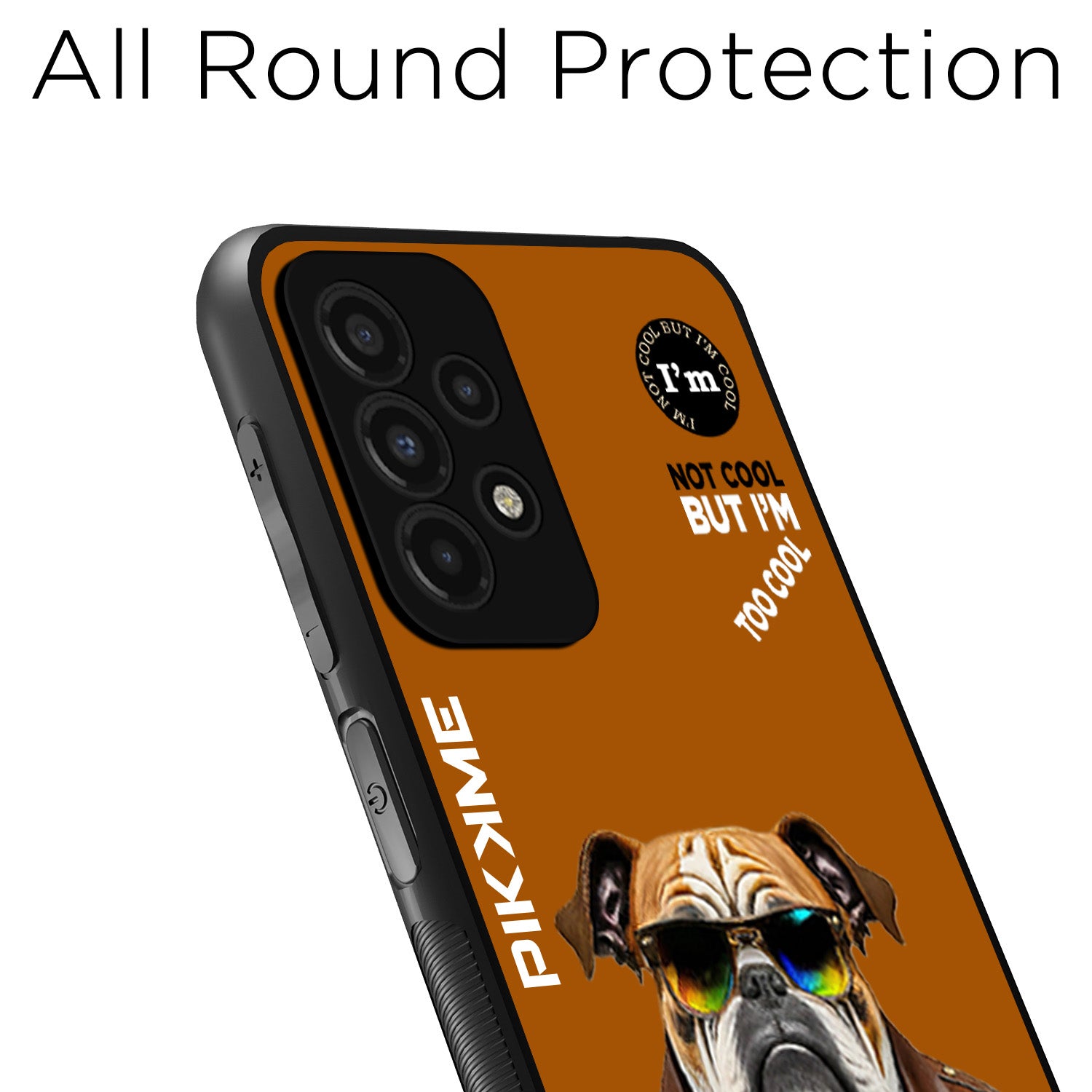 Pikkme Stylish Brown Dog Swag Samsung Galaxy A52S 5G Back Cover (Design 10)