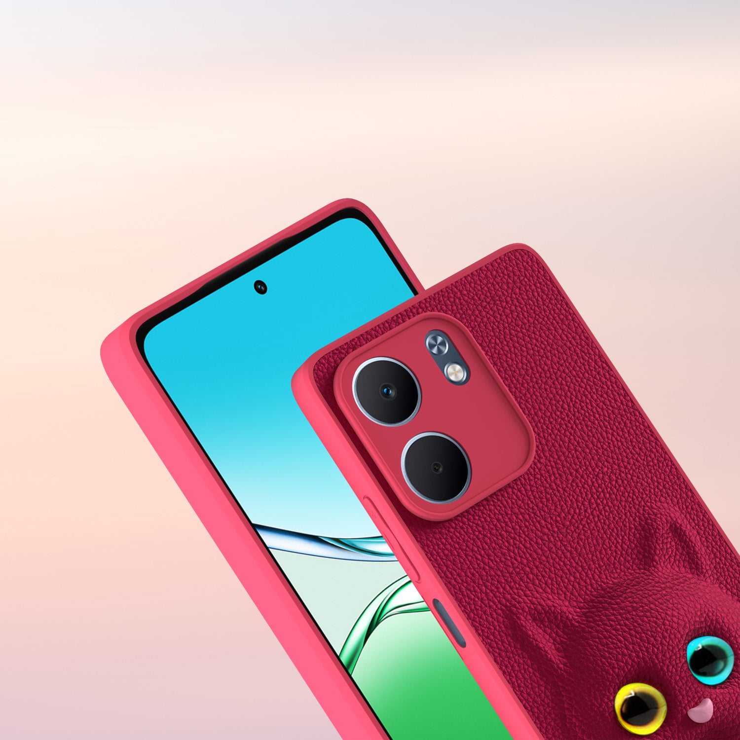 Pikkme Oppo A5x 5G kitty Back Cover (Pink)