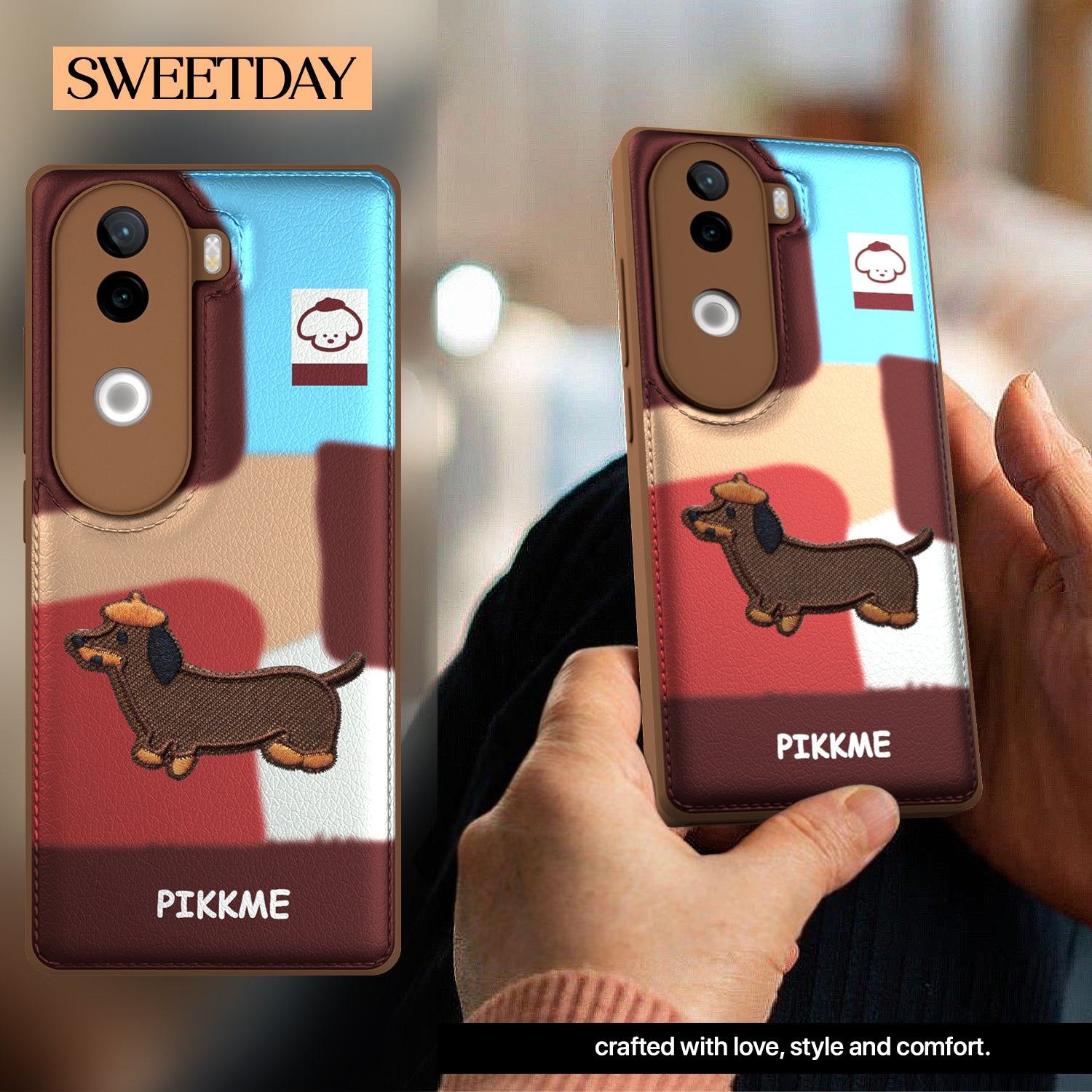 Pikkme iQOO Z9s 5G / Vivo V40e 5G Cute Girlish Dog Series Back Cover (Design3)
