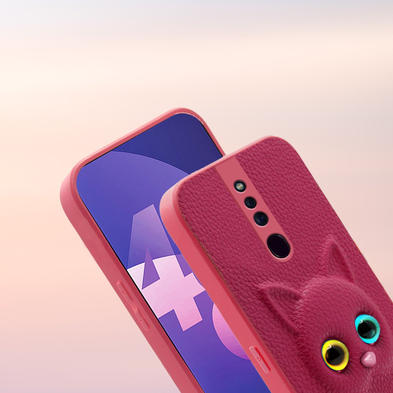 Pikkme Oppo F11 Pro Kitty Back Cover (Pink)